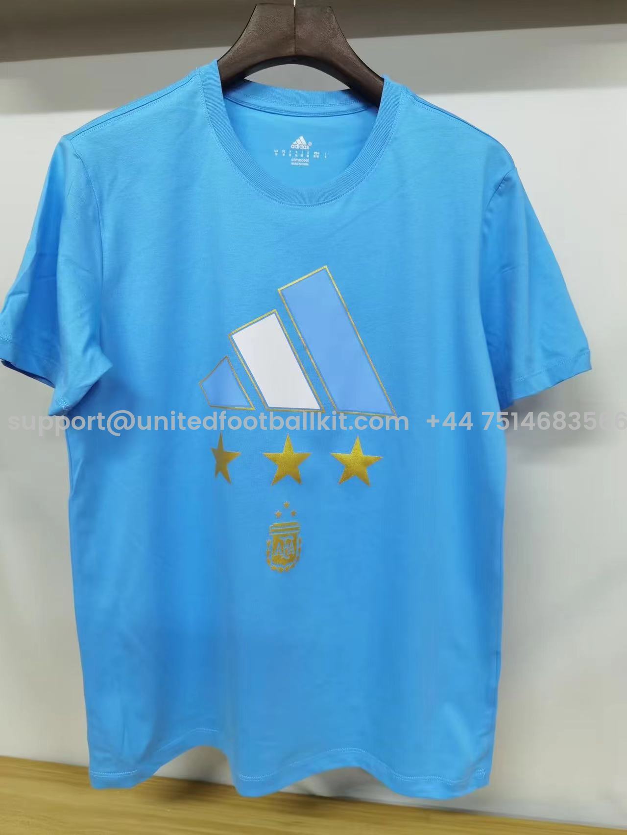 Unitedfootballkit.com | Three Star Argentina Champion Shirt 2022 World Cup -Customize Name, Number and Patch | Worldwide Shipping