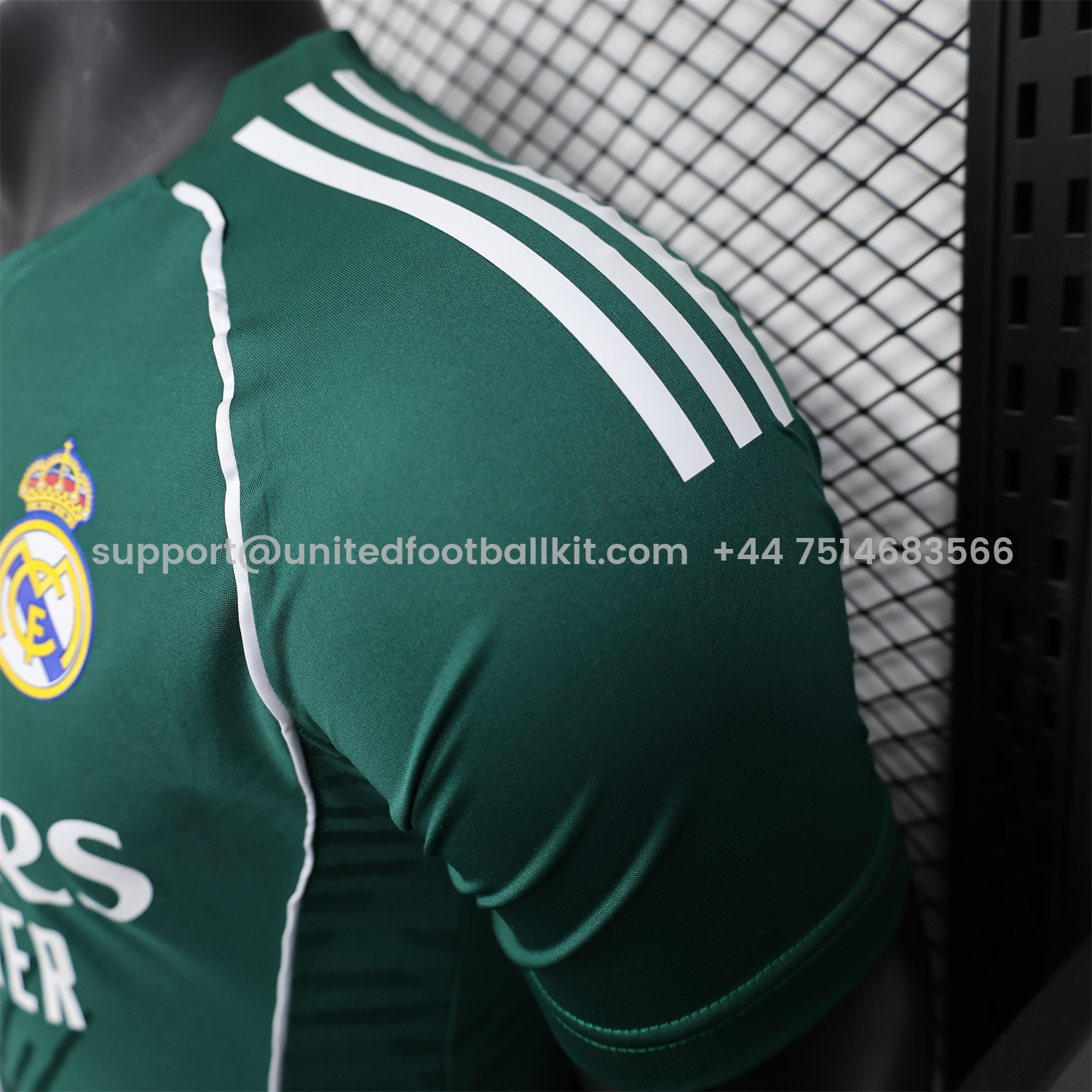 Unitedfootballkit.com | Real Madrid 25-26 Green With White Lines Special Jersey - Player Version -Customize Name, Number and Patch | Worldwide Shipping