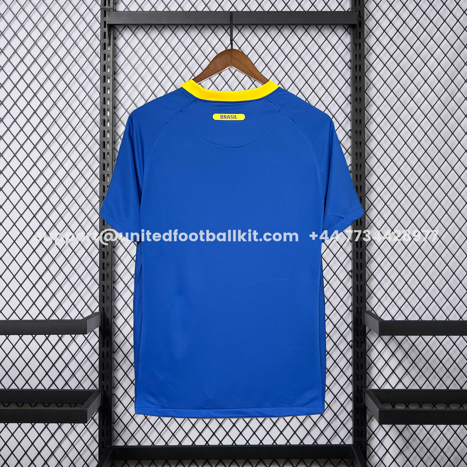 Unitedfootballkit.com | Retro Brazil 2010 Away Blue Jersey -Customize Name, Number and Patch | Worldwide Shipping