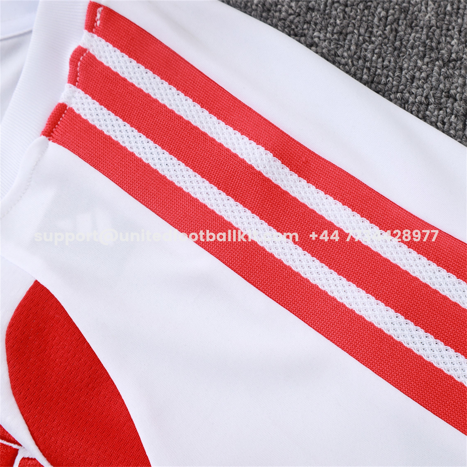Unitedfootballkit.com | SC Internacional 2026 Short-Sleeve Training Set - White Top and Red Shorts -Customize Name, Number and Patch | Worldwide Shipping