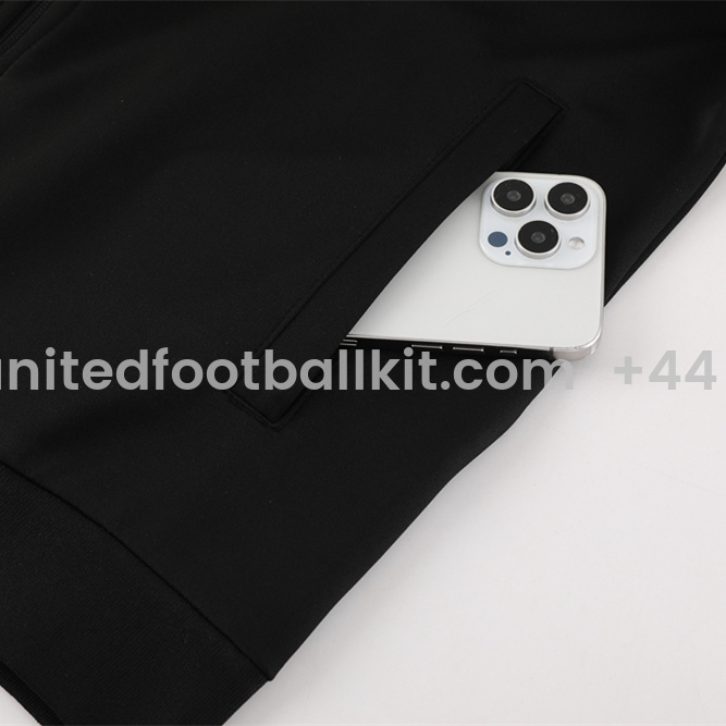 Unitedfootballkit.com | Germany 2024 Jacket Training Tracksuit - Black -Customize Name, Number and Patch | Worldwide Shipping