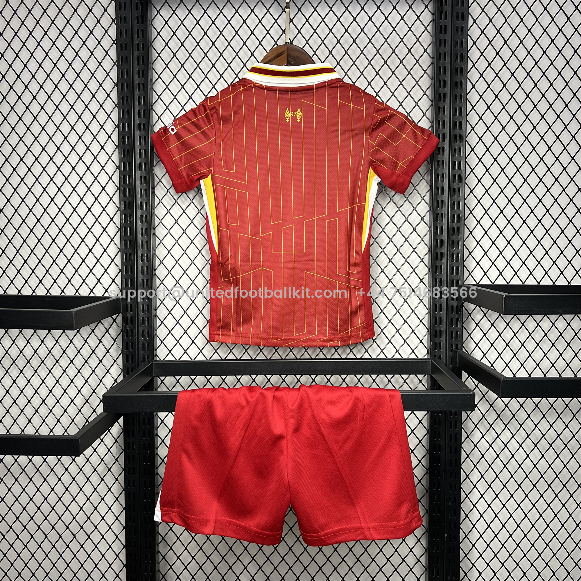 Unitedfootballkit.com | Liver.pool 24-25 Home Stadium Kids Kit -Customize Name, Number and Patch | Worldwide Shipping