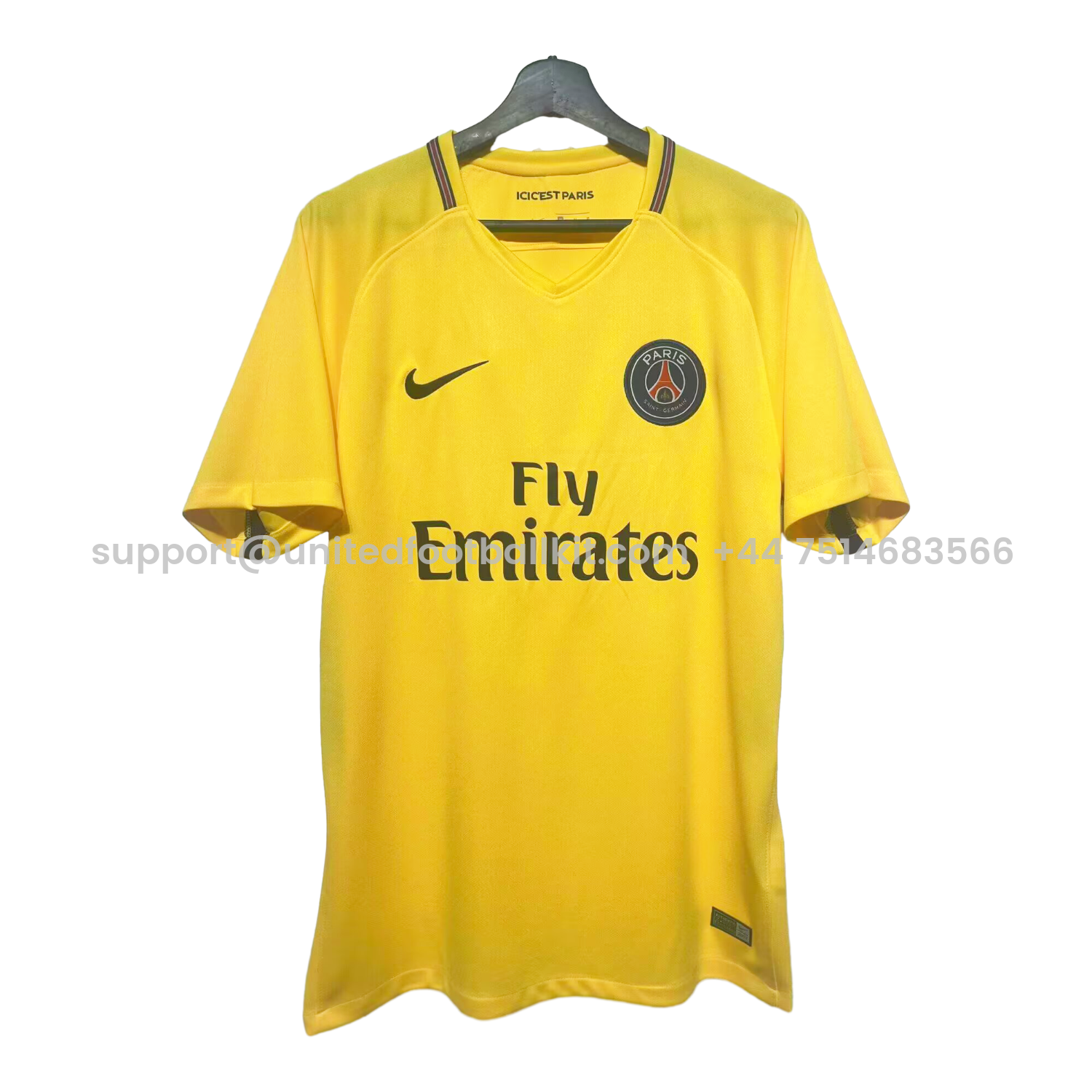 Unitedfootballkit.com | Retro Paris Saint-Germain PSG 2017-18 Away Jersey -Customize Name, Number and Patch | Worldwide Shipping