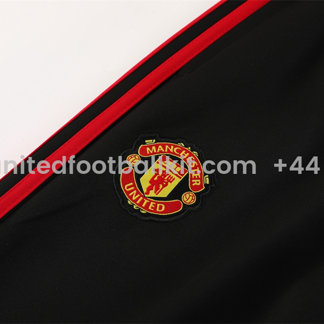 Unitedfootballkit.com | Manchester United 24-25 Jacket Training Tracksuit - Black -Customize Name, Number and Patch | Worldwide Shipping