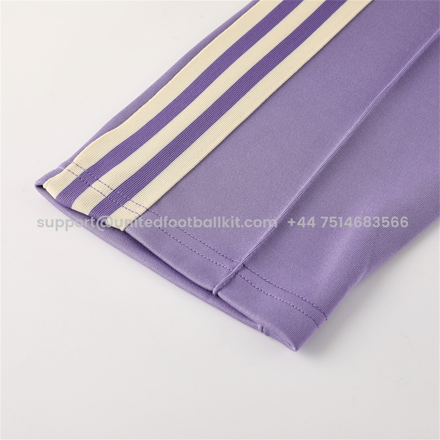 Unitedfootballkit.com | Real Madrid 24-25 Throwback Jacket Training Tracksuit - Off-white Jackets & Purple Pants -Customize Name, Number and Patch | Worldwide Shipping