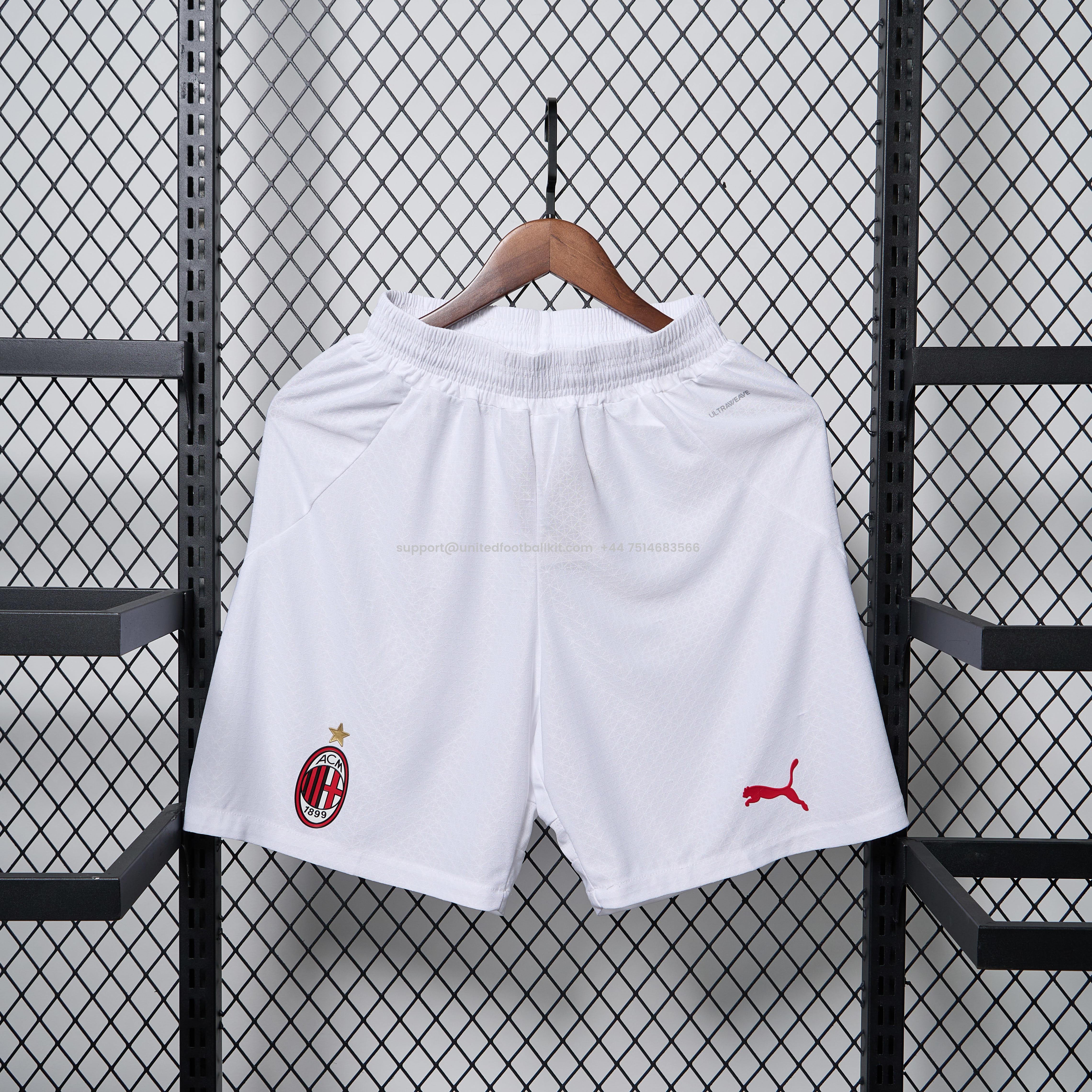 Unitedfootballkit.com | AC Milan 24-25 Home Shorts - Player Version -Customize Name, Number and Patch | Worldwide Shipping
