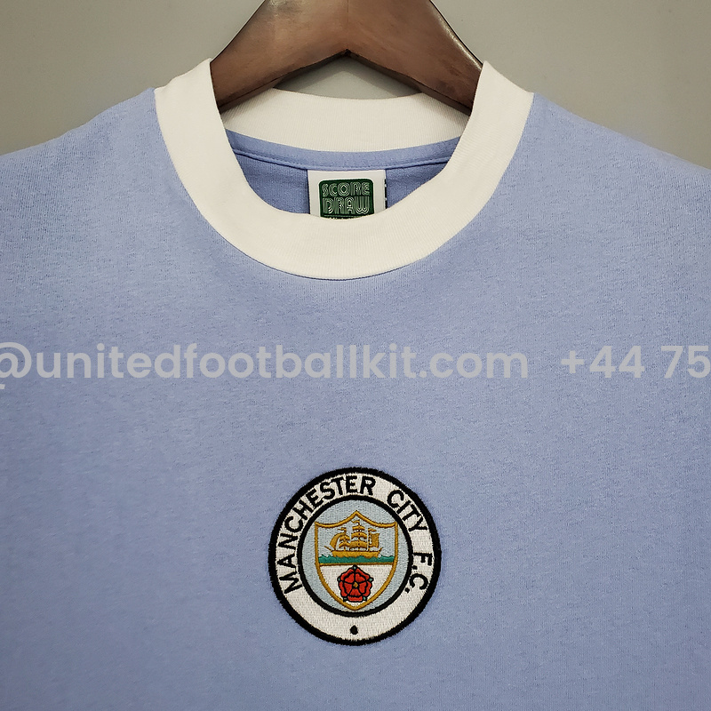 Unitedfootballkit.com | Retro Manchester City 1972 Home Stadium Jersey -Customize Name, Number and Patch | Worldwide Shipping