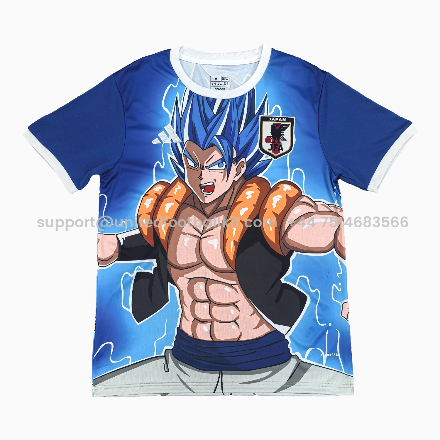 Unitedfootballkit.com | Japan 25-26 Vegeta Super Saiyan Blue Jersey - Fans Version -Customize Name, Number and Patch | Worldwide Shipping