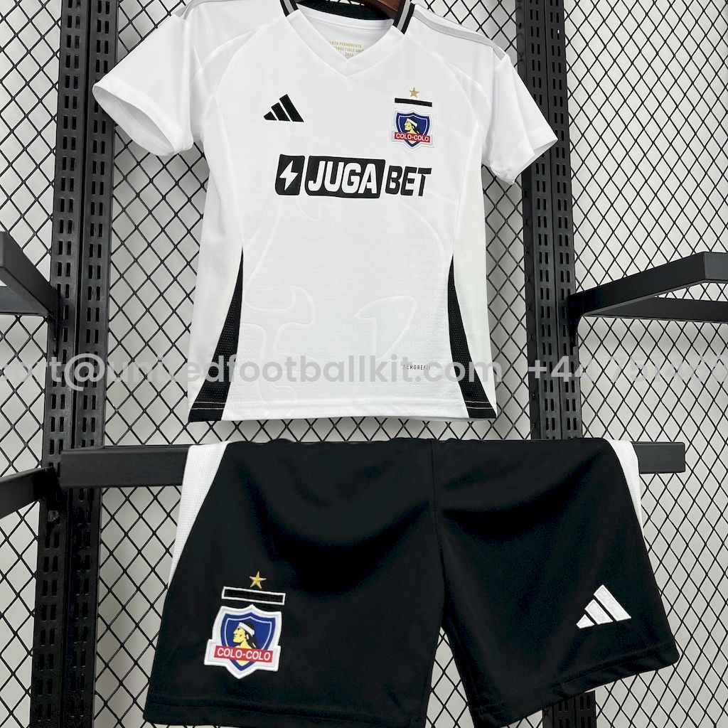 Unitedfootballkit.com | Colo Colo 2025 Home Kids Kit -Customize Name, Number and Patch | Worldwide Shipping