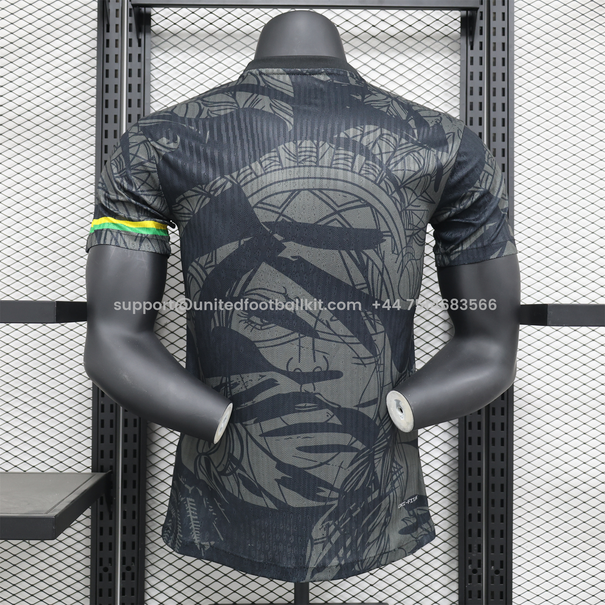 Unitedfootballkit.com | Brazil 2024 Black Face Graffiti Jersey - Player Version -Customize Name, Number and Patch | Worldwide Shipping
