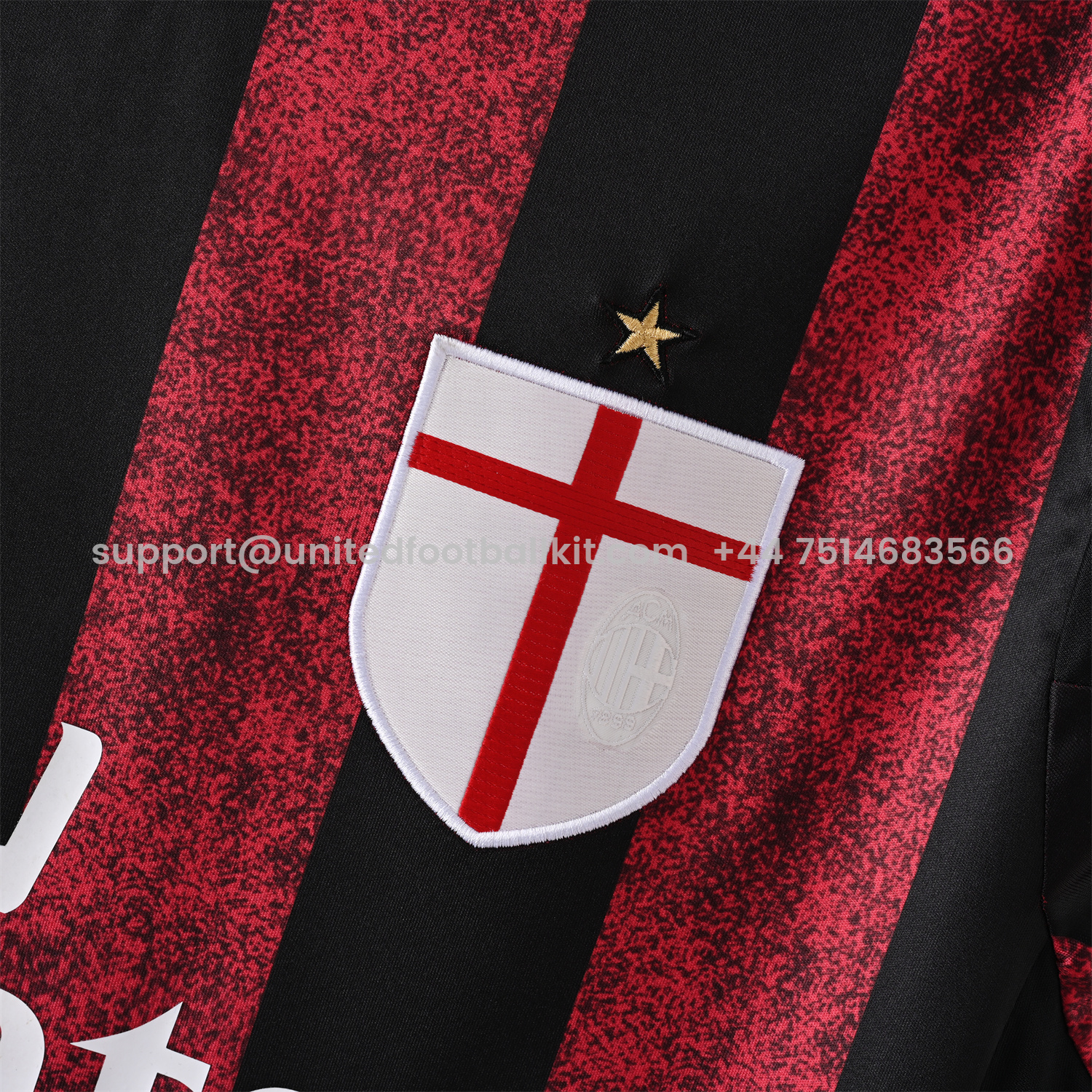 Unitedfootballkit.com | Retro AC Milan 2015-16 Home Jersey -Customize Name, Number and Patch | Worldwide Shipping