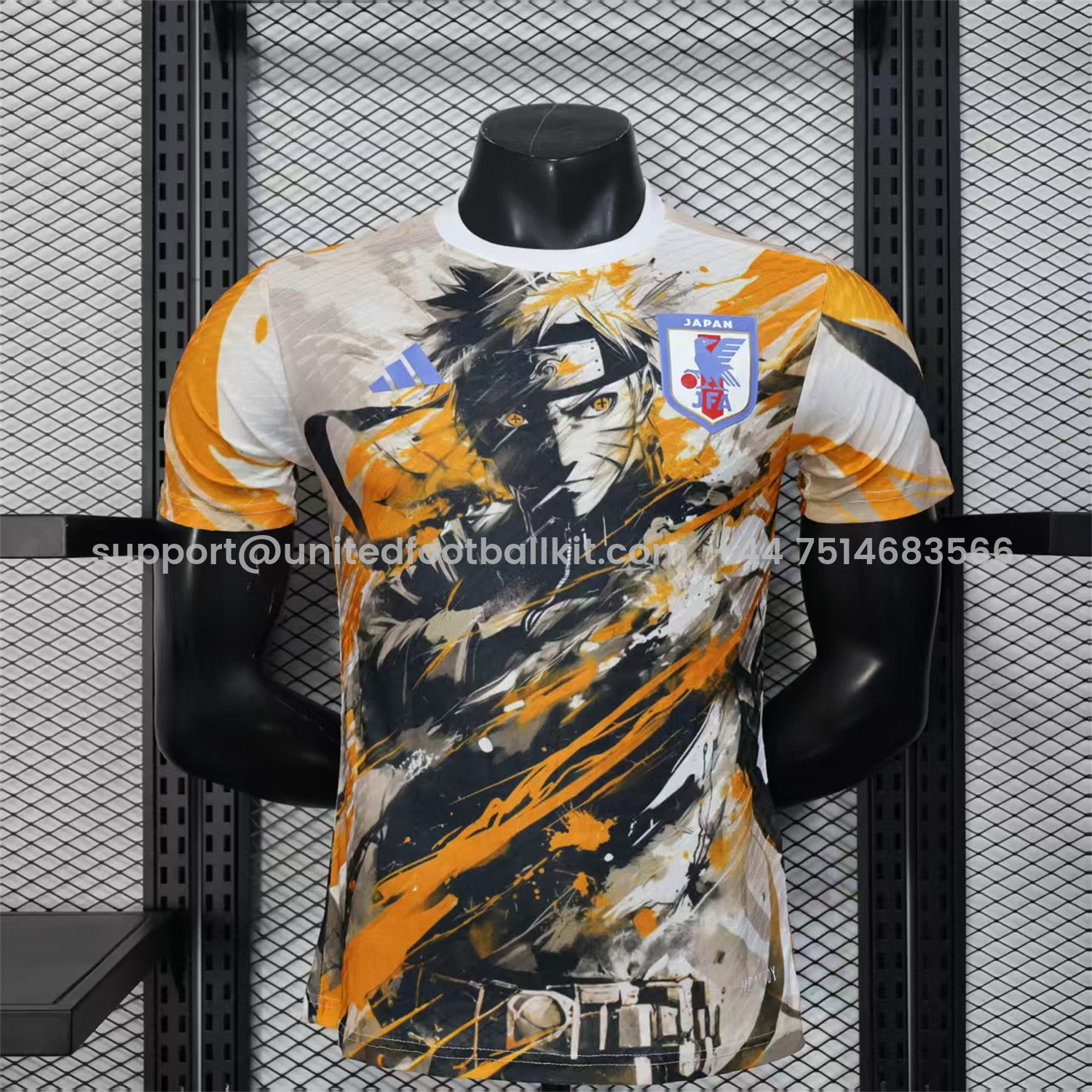 Unitedfootballkit.com | Japan 25-26 Naruto Uzumaki's Nine-Tailed Fox Mode Special Jersey - Player Version -Customize Name, Number and Patch | Worldwide Shipping