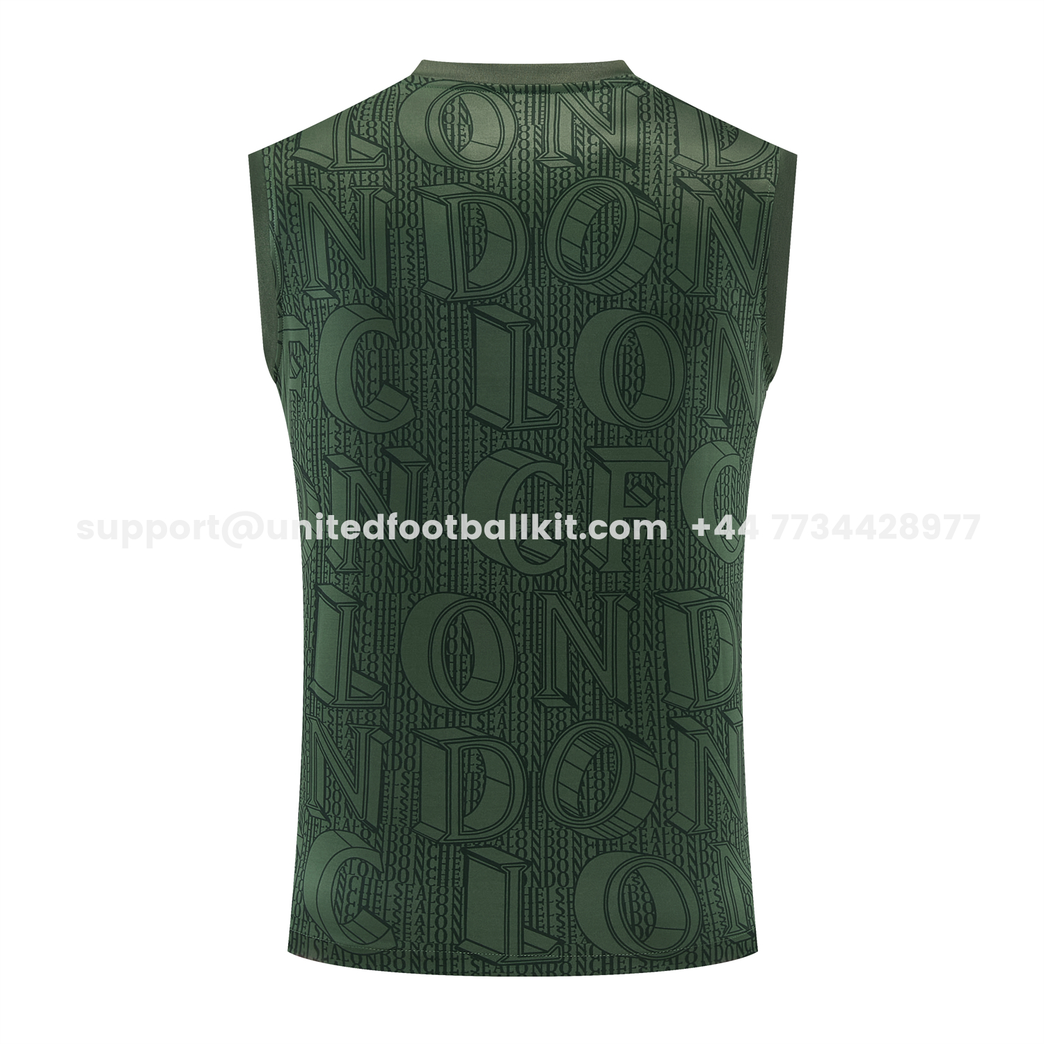 Unitedfootballkit.com | C.H.E.L.S.E.A 25-26 Vest Training Set - Dark Green Top & Dark Green Pants -Customize Name, Number and Patch | Worldwide Shipping