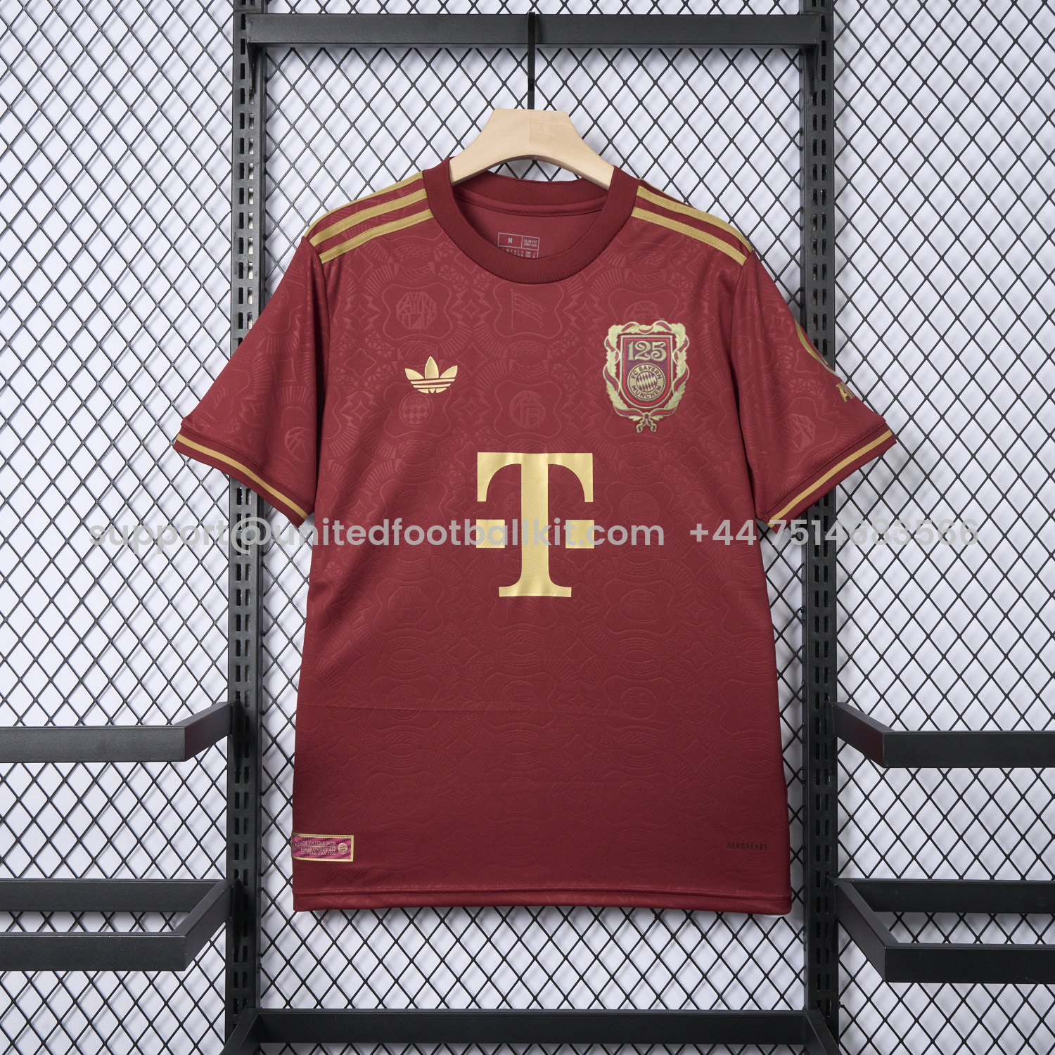 Unitedfootballkit.com | Bayern Munich 2025 Red 125th Anniversary Jersey - Fans Version -Customize Name, Number and Patch | Worldwide Shipping