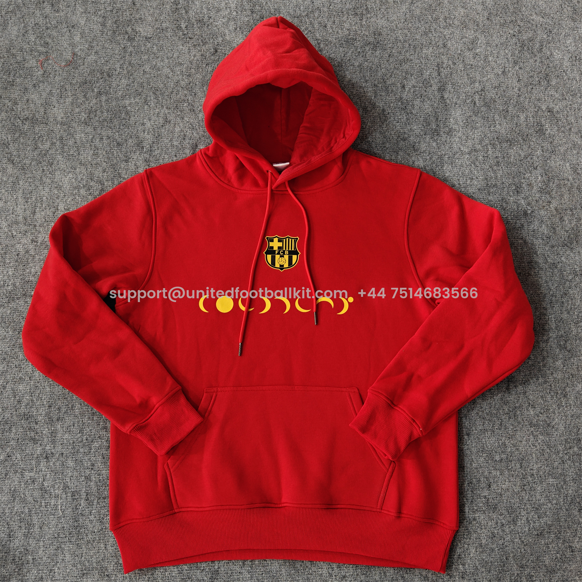Unitedfootballkit.com | Barcelona X Coldplay 24-25 Moon Silhouette Hoodie - Red -Customize Name, Number and Patch | Worldwide Shipping