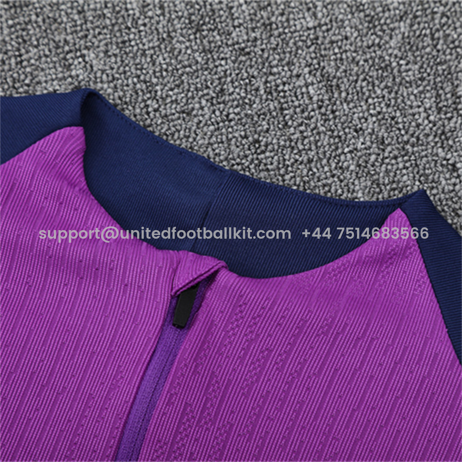 Unitedfootballkit.com | Barcelona 25-26 Kids Long Sleeve Training Set - Purple Top & Deep Blue Pants -Customize Name, Number and Patch | Worldwide Shipping
