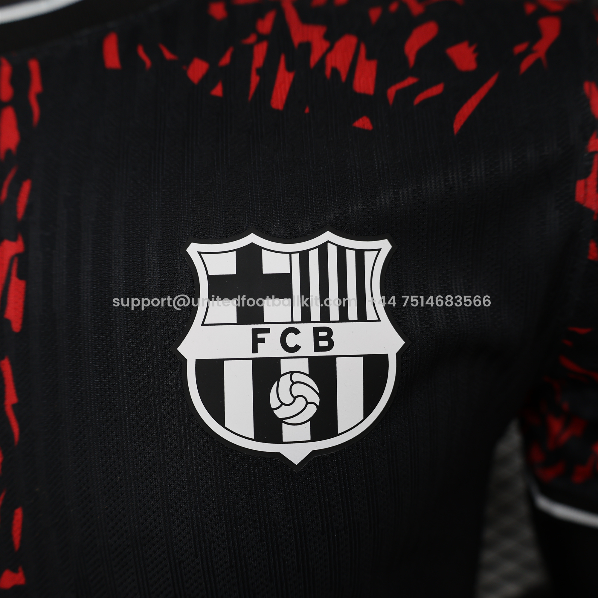 Unitedfootballkit.com | Barcelona 24-25 Balck and Red Lion Special Edition Jersey - Player Version -Customize Name, Number and Patch | Worldwide Shipping