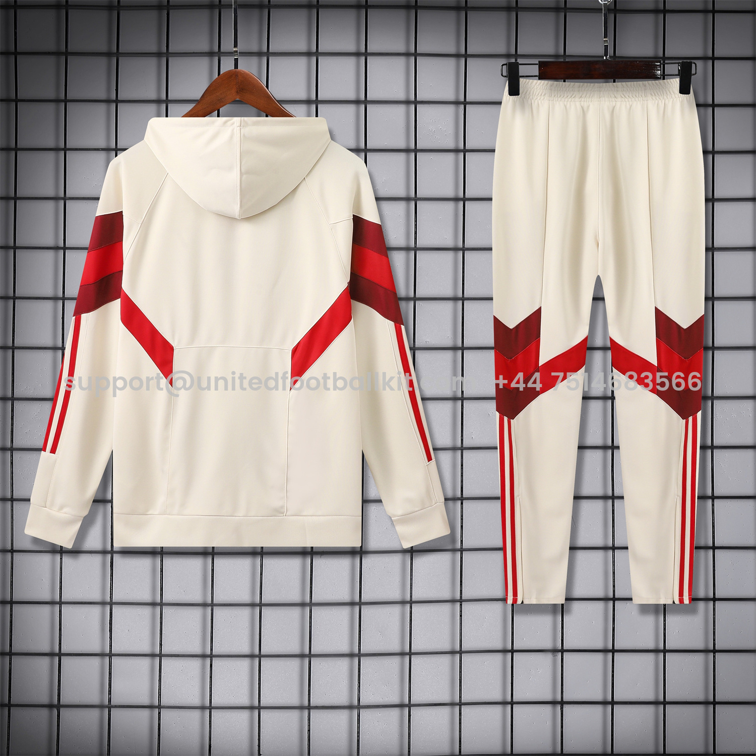 Unitedfootballkit.com | Bayern Munich 24-25 Originals LFSTLR Training Hoodie Set - Beige -Customize Name, Number and Patch | Worldwide Shipping