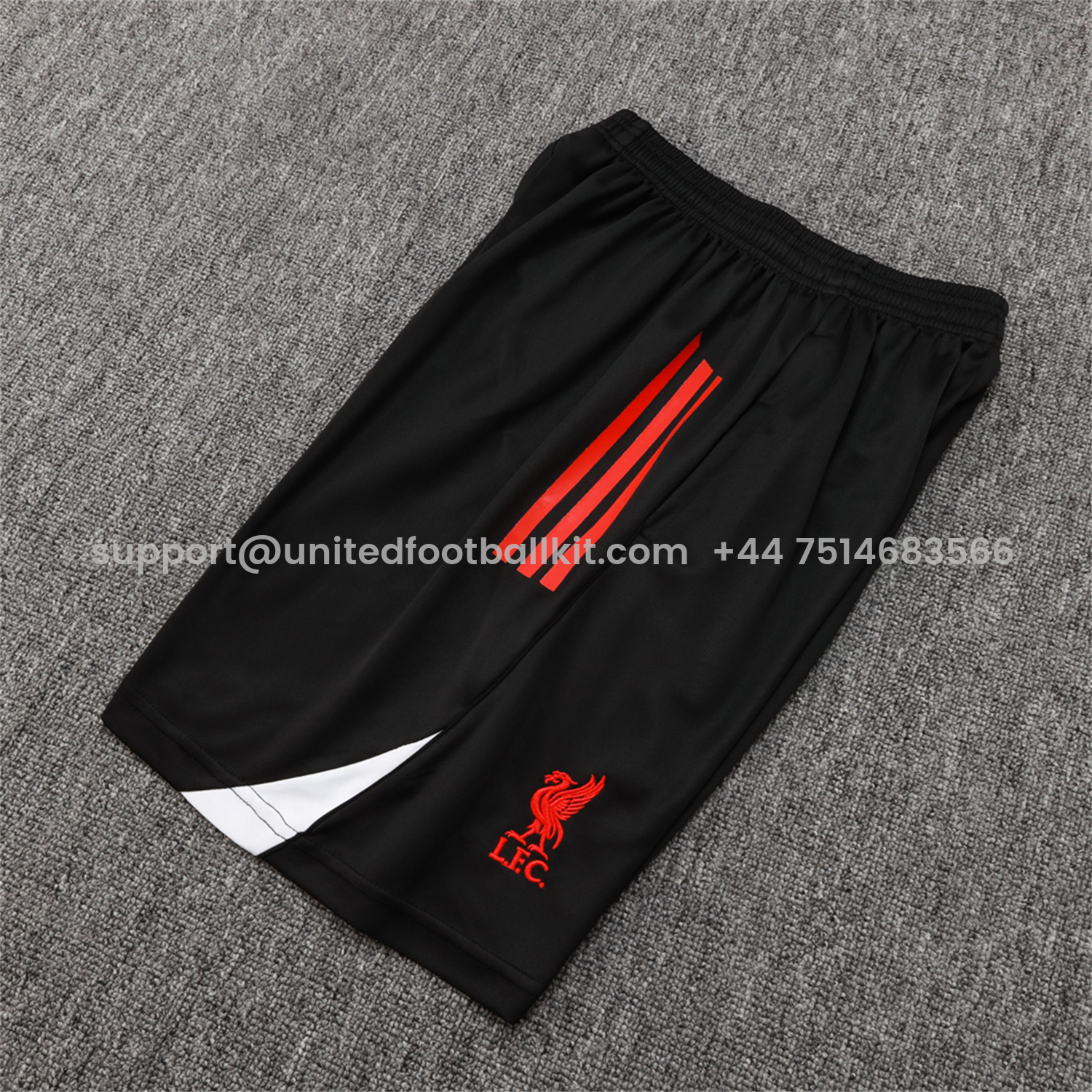 Unitedfootballkit.com | Liver.pool 25-26 Vest Training Set - Black Vest & Black Shorts -Customize Name, Number and Patch | Worldwide Shipping
