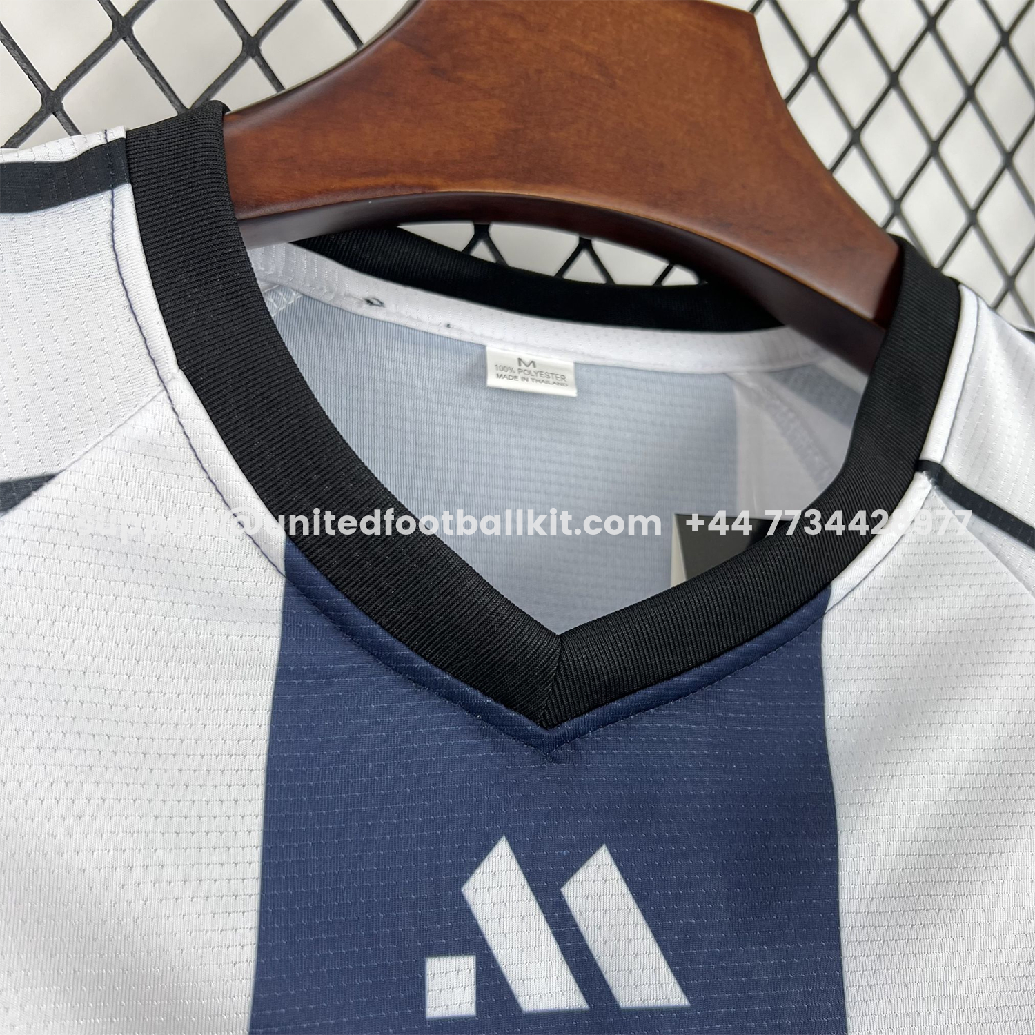 Unitedfootballkit.com | Unisex Deep Blue Striped 2026 World Cup Style V-Neck Soccer Jersey - Fans Version -Customize Name, Number and Patch | Worldwide Shipping