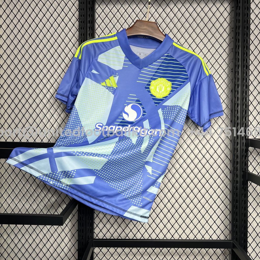 Unitedfootballkit.com | Manchester United 24-25 Blue Goalkeeper Jersey - Fans Version -Customize Name, Number and Patch | Worldwide Shipping