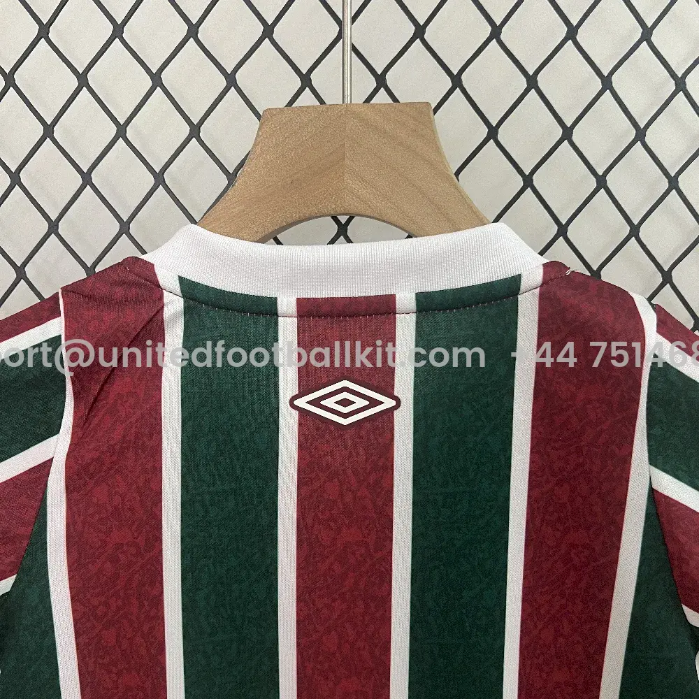 Unitedfootballkit.com | Fluminense 24-25 Home Kids Kit -Customize Name, Number and Patch | Worldwide Shipping