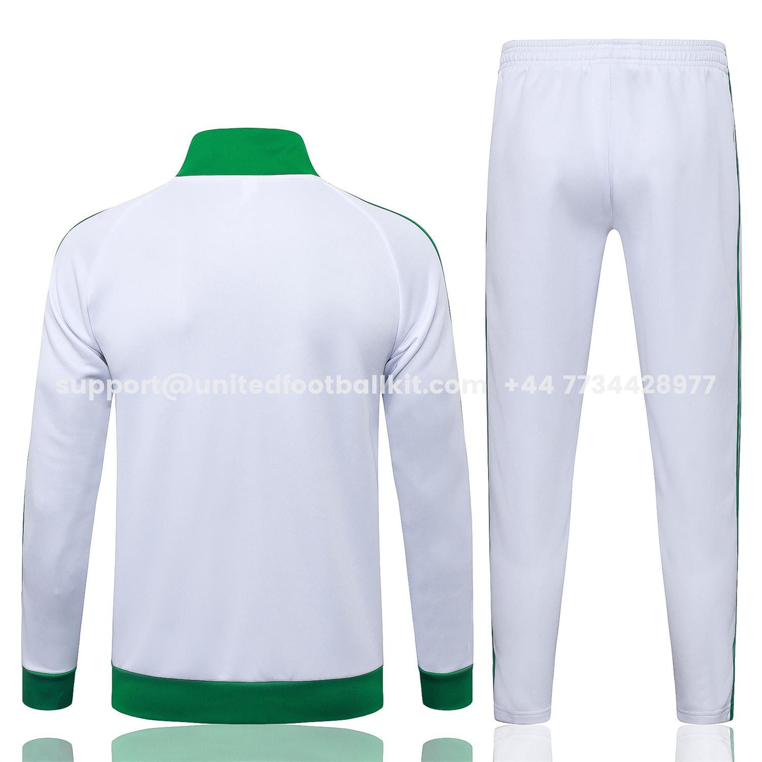 Unitedfootballkit.com | Senegal 2026 Jacket Training Tracksuit - White With Green Jackets & Pants -Customize Name, Number and Patch | Worldwide Shipping
