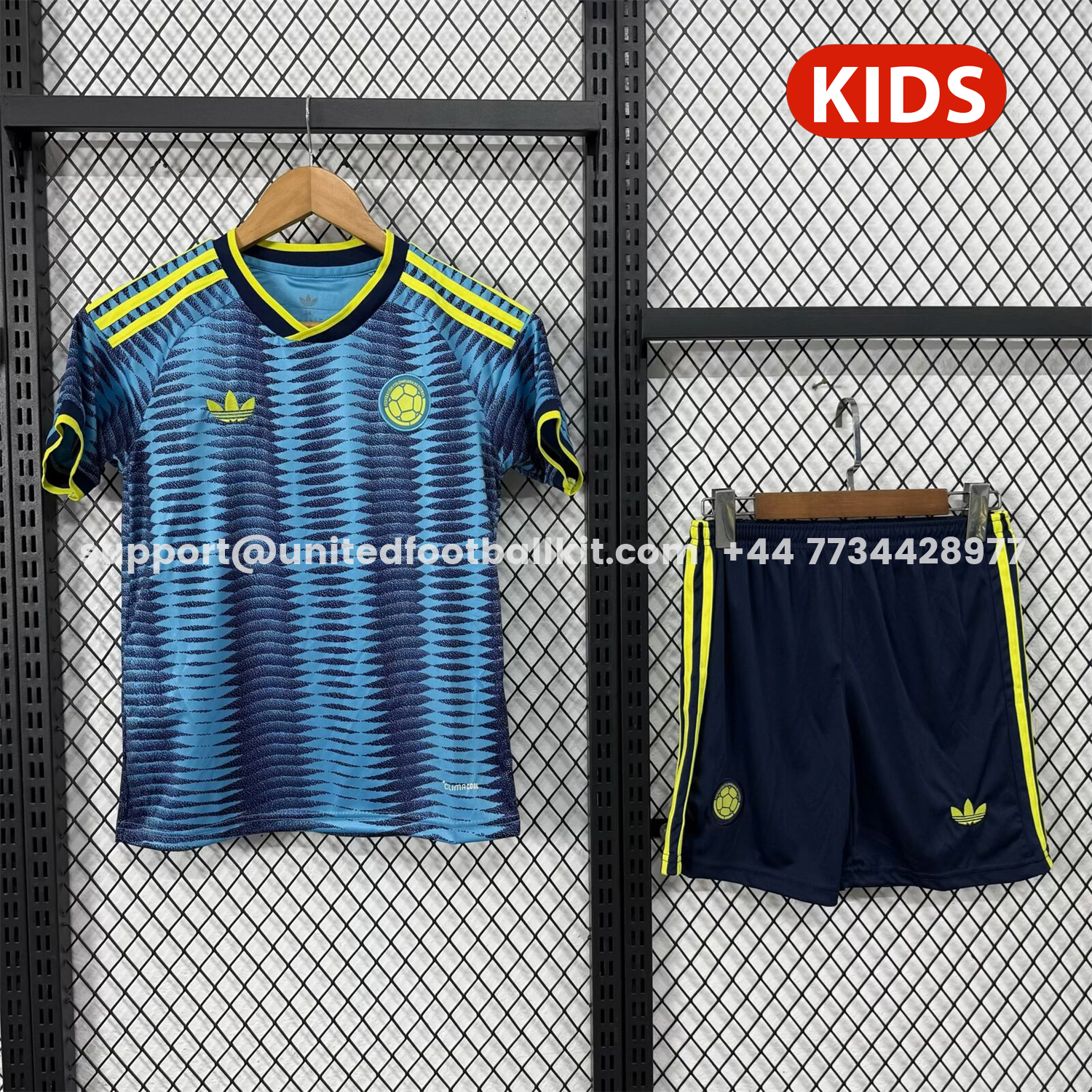 Unitedfootballkit.com | Colombia 2026 Away Kids Kit -Customize Name, Number and Patch | Worldwide Shipping