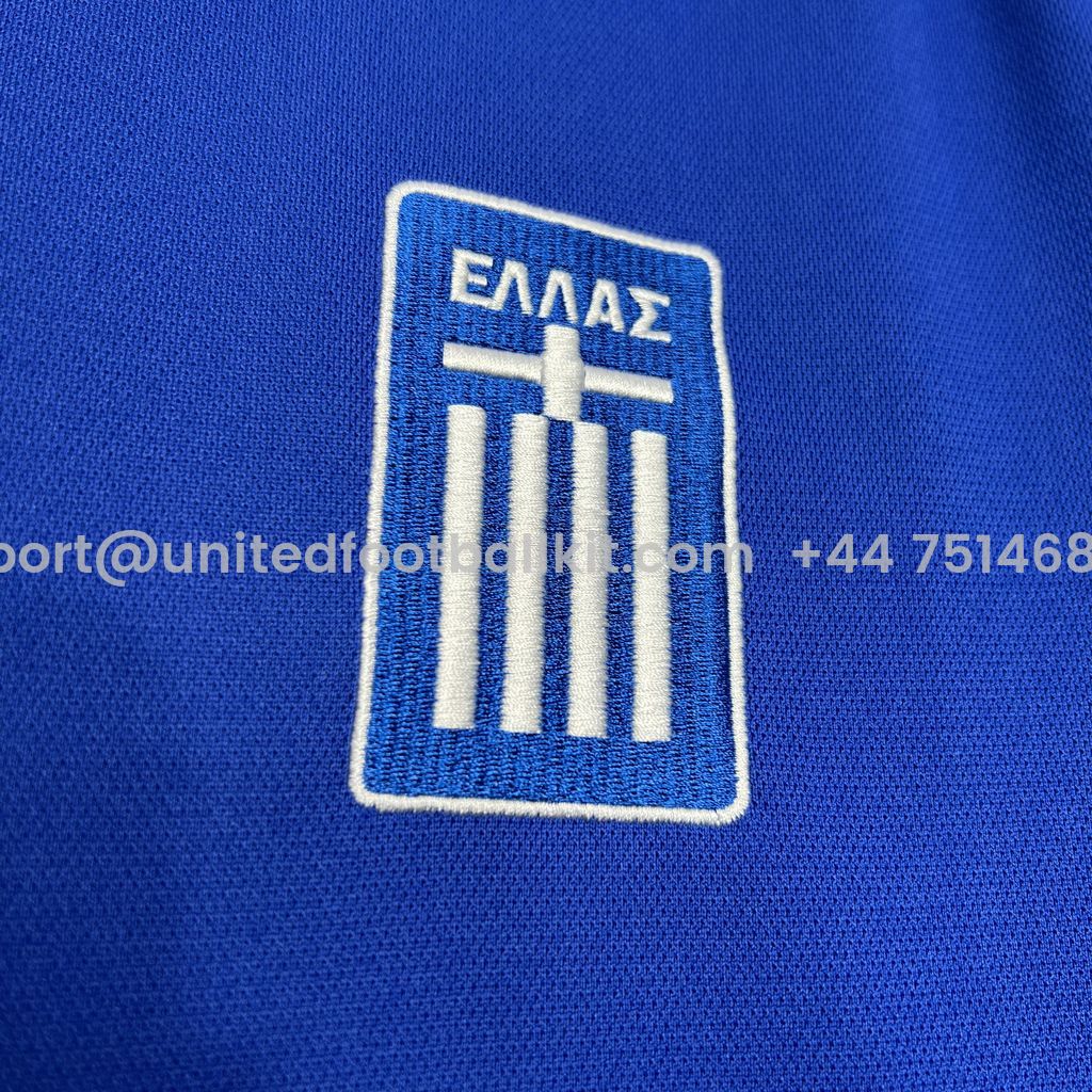 Unitedfootballkit.com | Retro Greece 2004 Home Stadium Jersey -Customize Name, Number and Patch | Worldwide Shipping