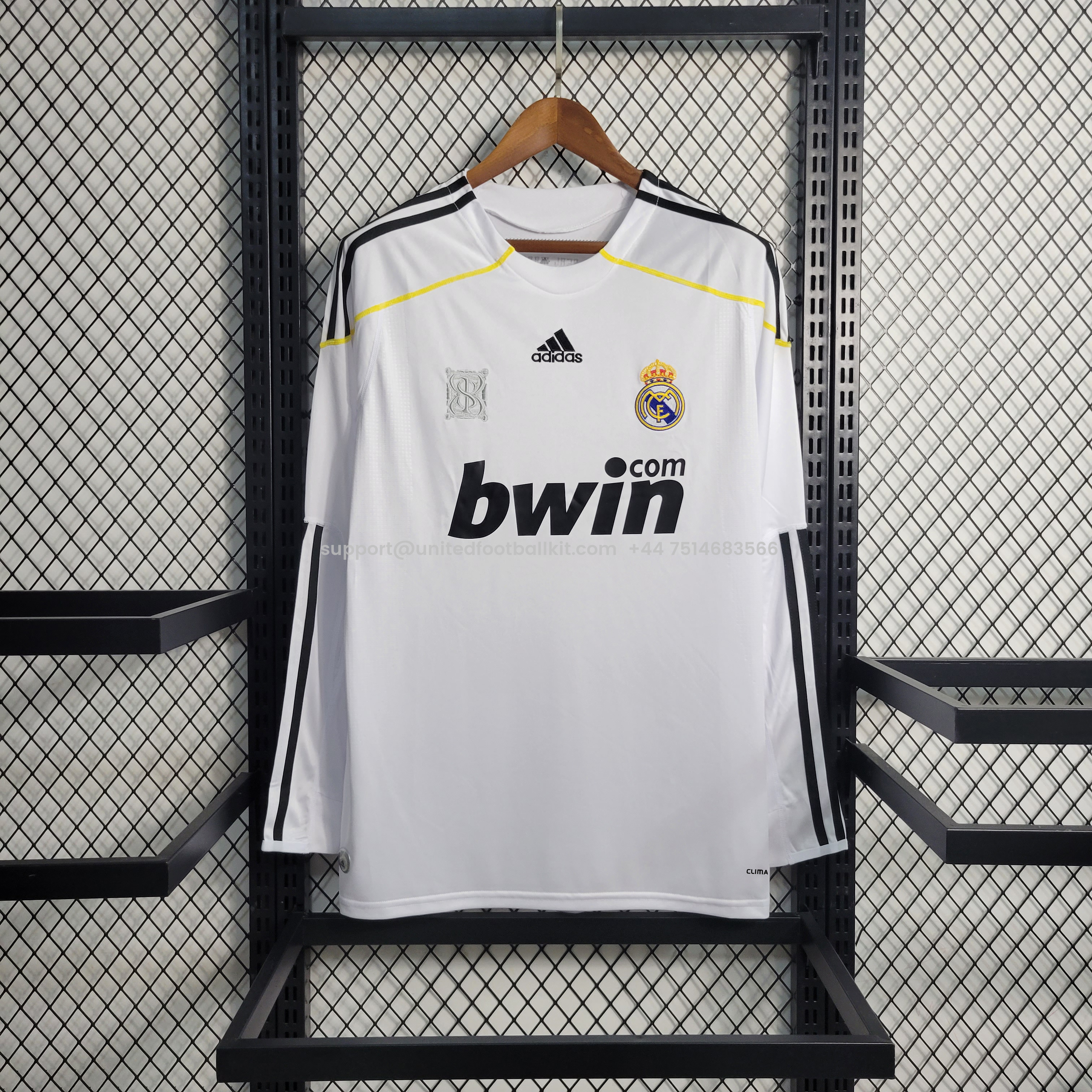 Unitedfootballkit.com | Retro Real Madrid 09-10 Home Stadium Long Sleeve Jersey -Customize Name, Number and Patch | Worldwide Shipping