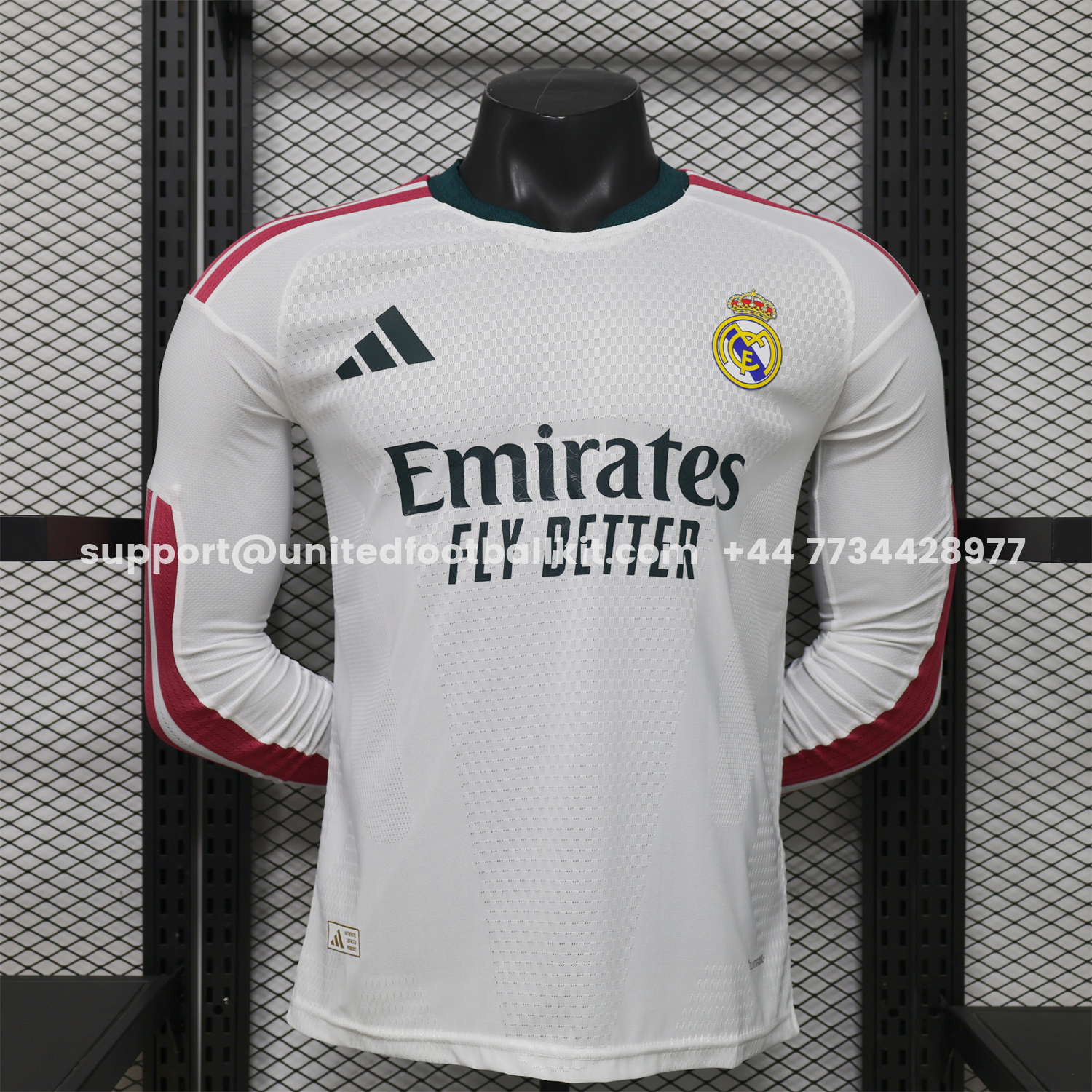 Unitedfootballkit.com | Real Madrid 26-27 Home Long Sleeves Jersey - Player Version -Customize Name, Number and Patch | Worldwide Shipping