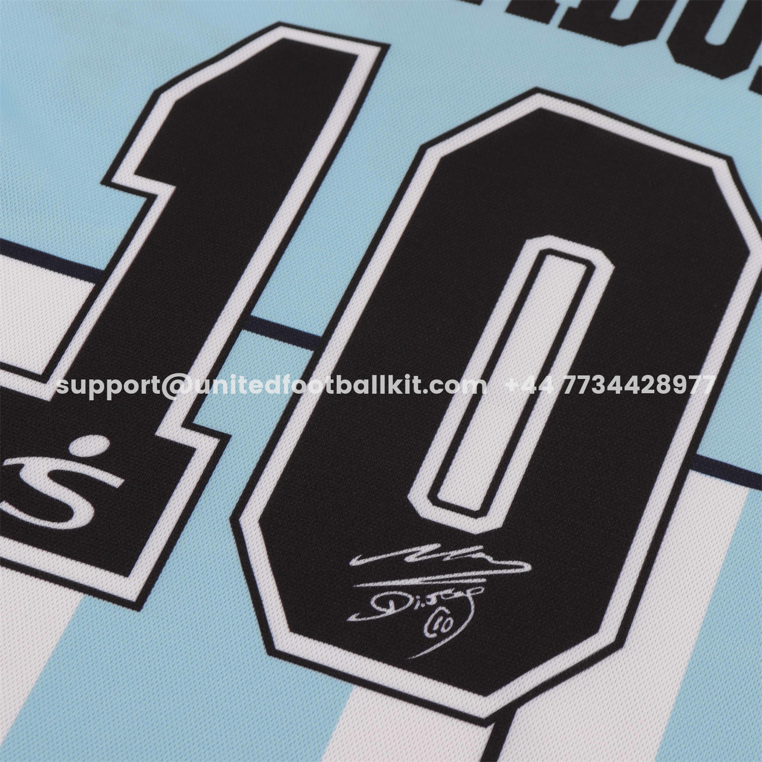 Unitedfootballkit.com | Retro Argentina 2001 Maradona Special Kids Kit -Customize Name, Number and Patch | Worldwide Shipping