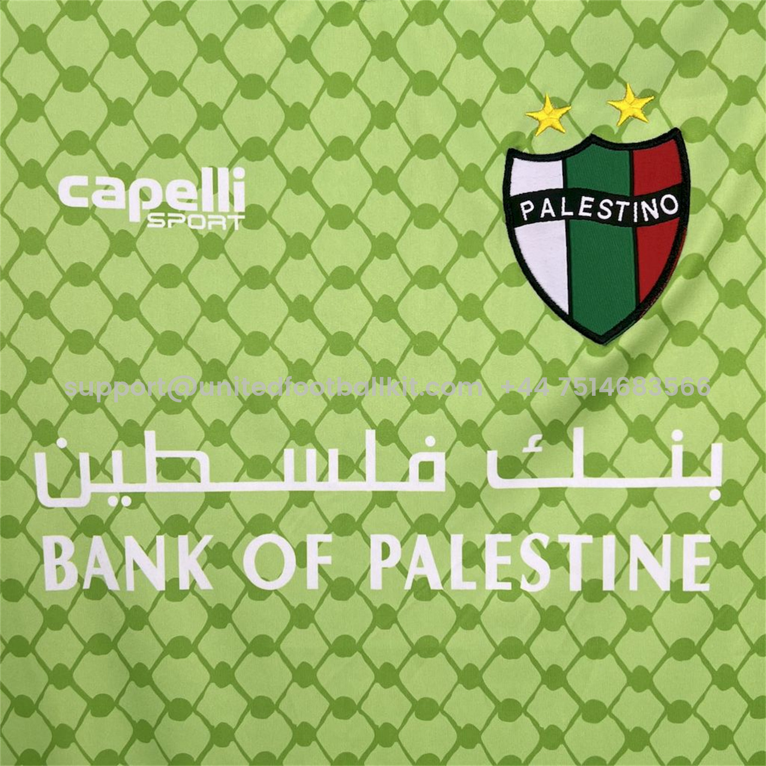 Unitedfootballkit.com | Club Deportivo Palestino 25-26 Green Goalkeeper Jersey - Fans Version -Customize Name, Number and Patch | Worldwide Shipping