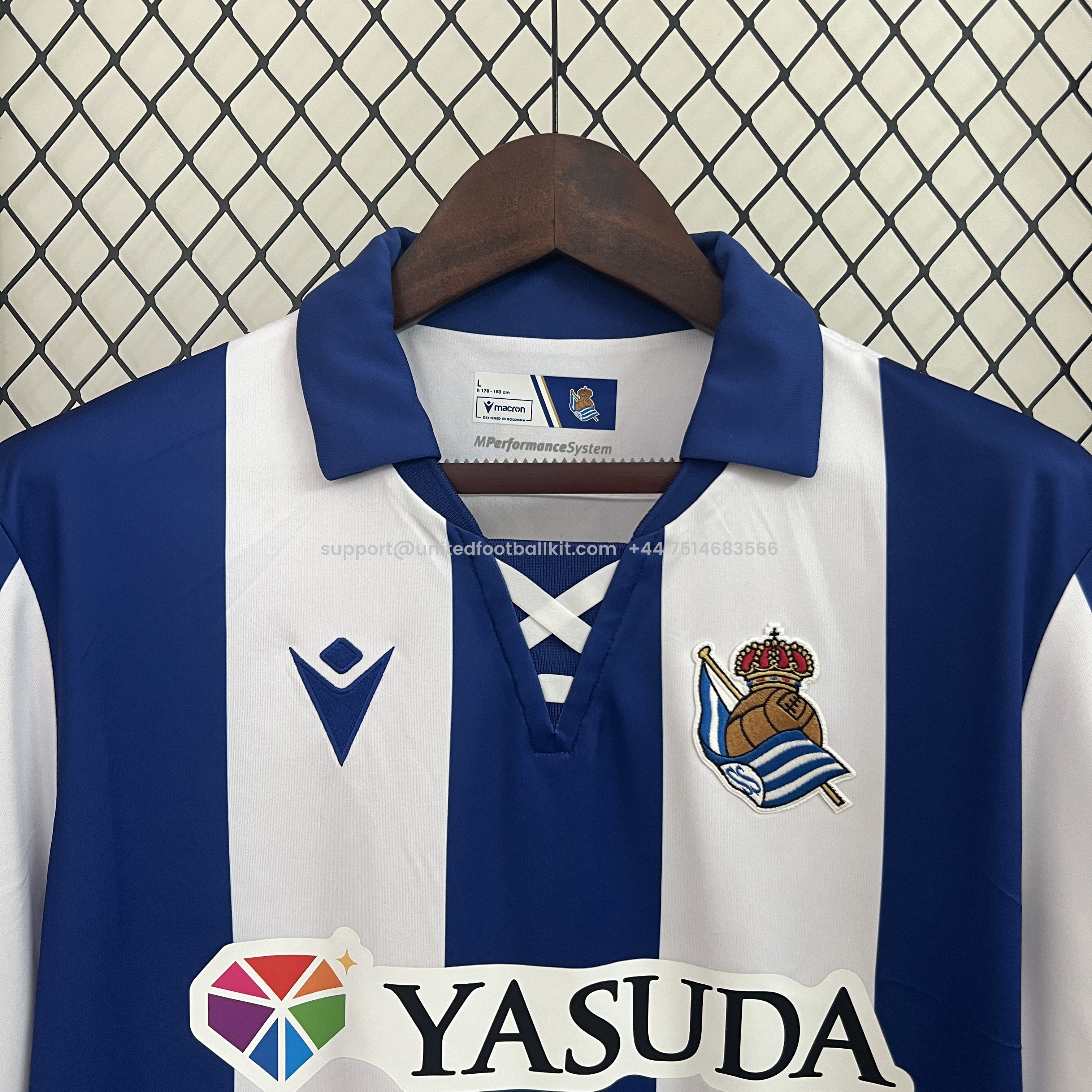 Unitedfootballkit.com | Real Sociedad 24-25 Home Stadium Jersey - Fans Version -Customize Name, Number and Patch | Worldwide Shipping