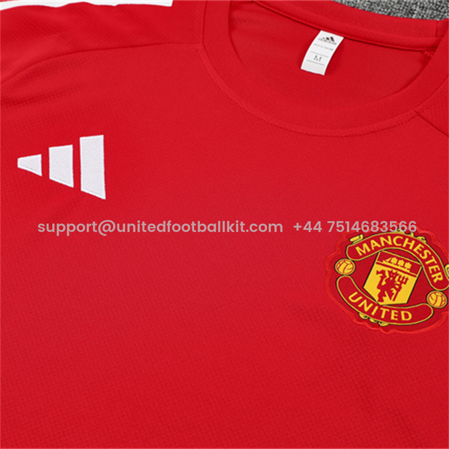 Unitedfootballkit.com | Manchester United 25-26 Short-Sleeve Training Set - Red Top & Black Shorts -Customize Name, Number and Patch | Worldwide Shipping