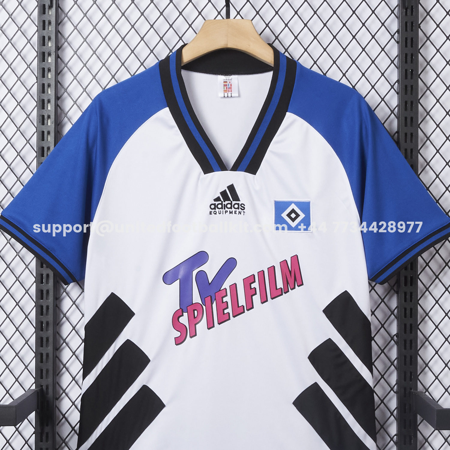 Unitedfootballkit.com | Retro Hamburger SV 1994-95 Home Jersey -Customize Name, Number and Patch | Worldwide Shipping