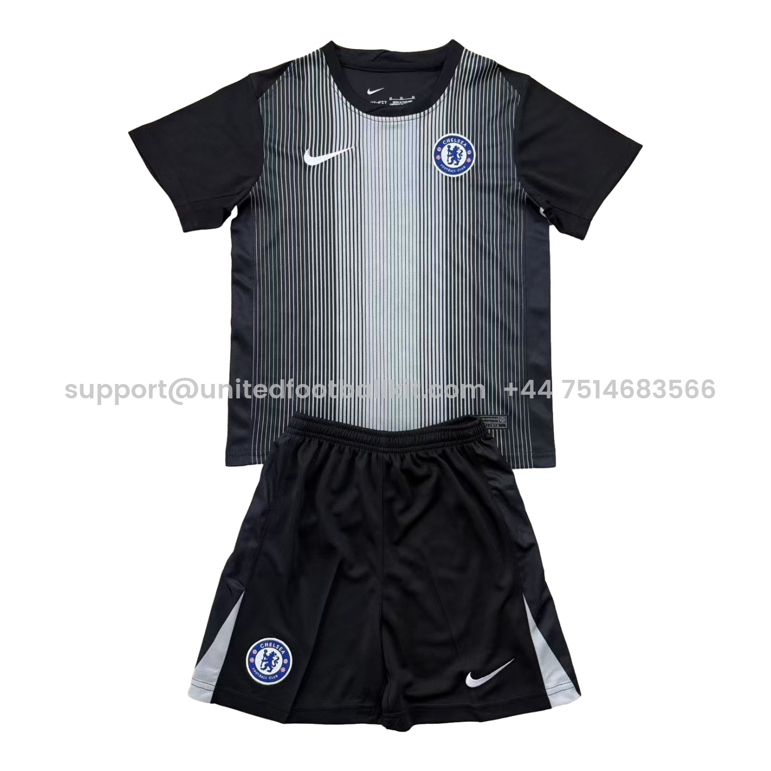 Unitedfootballkit.com | C.H.E.L.S.E.A 25-26 Black Goalkeeper Men's Adult Jersey Set - Fans Version -Customize Name, Number and Patch | Worldwide Shipping