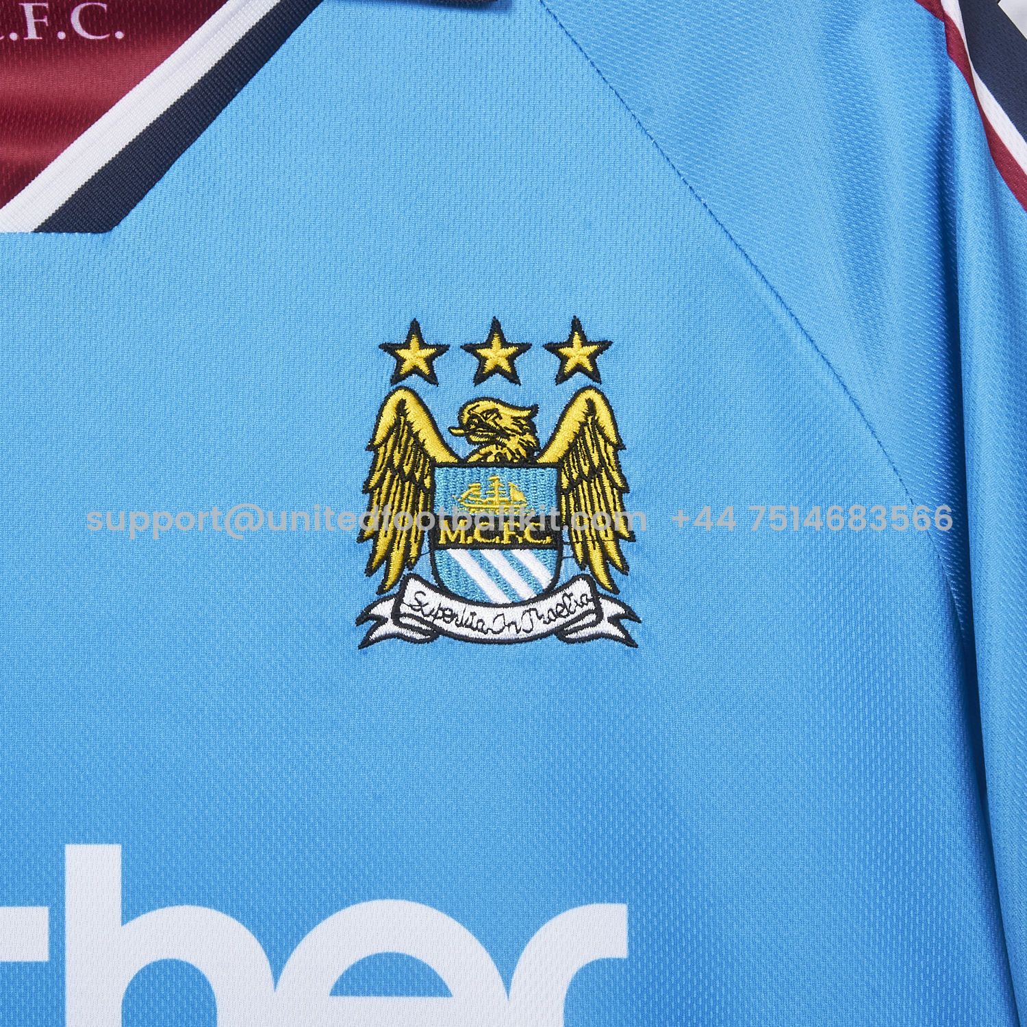 Unitedfootballkit.com | Retro Manchester City 1997-98 Home Jersey -Customize Name, Number and Patch | Worldwide Shipping