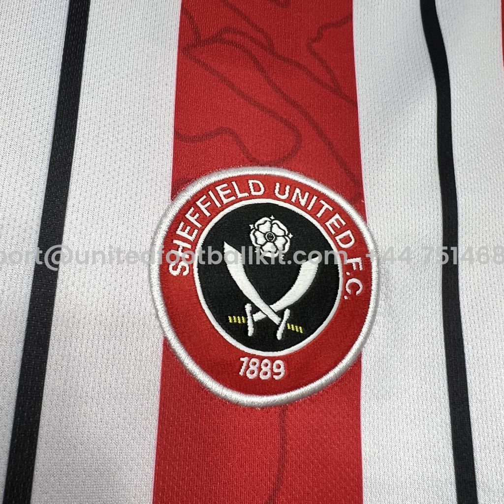 Unitedfootballkit.com | Sheffield United 24-25 Home Stadium Jersey -Customize Name, Number and Patch | Worldwide Shipping