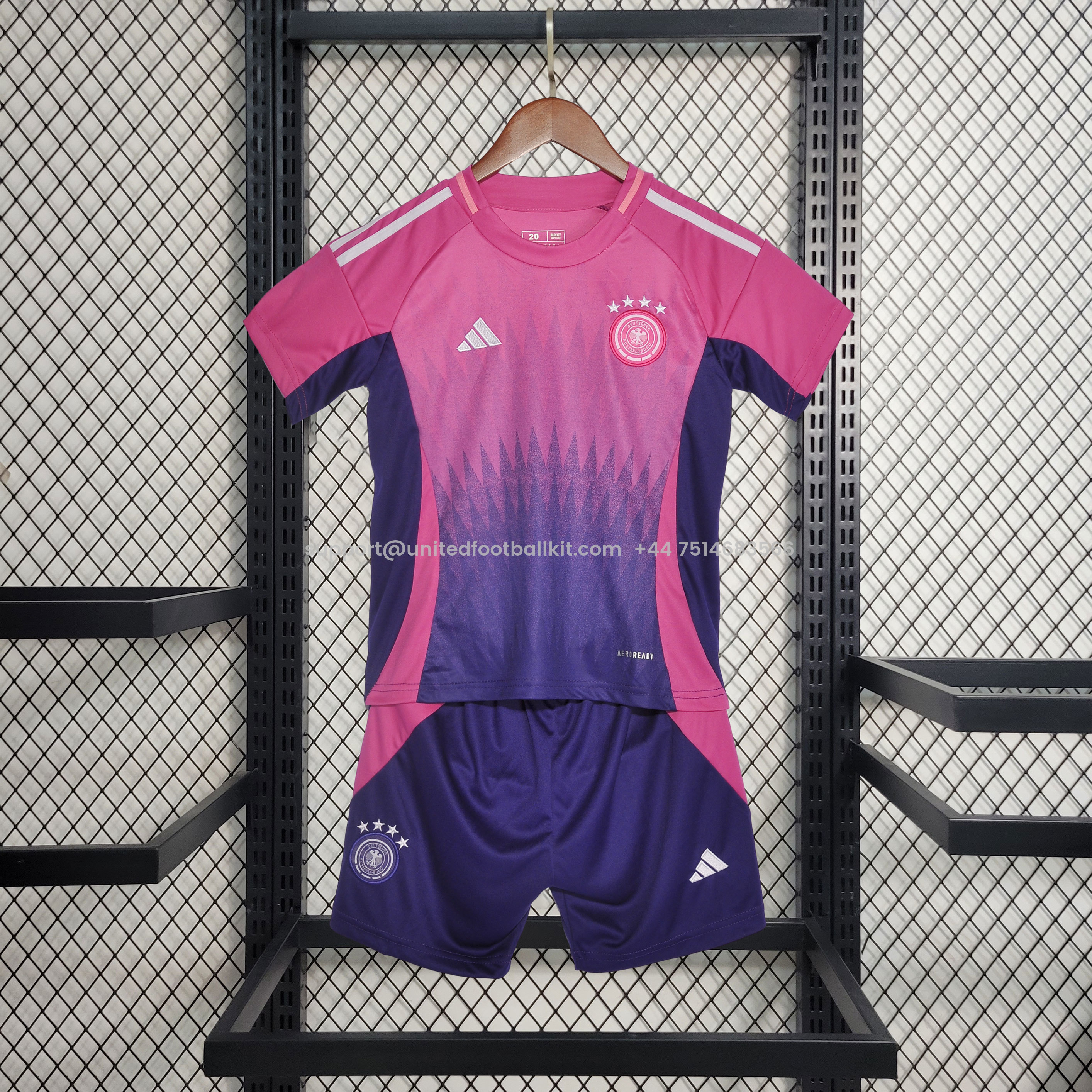 Unitedfootballkit.com | Germany 2024 Away Stadium Kids Kit -Customize Name, Number and Patch | Worldwide Shipping