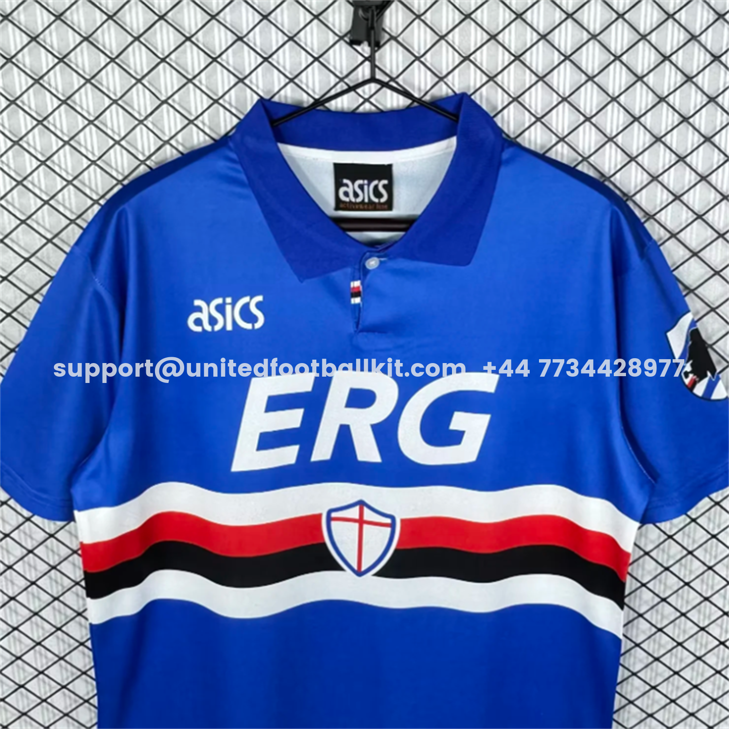 Unitedfootballkit.com | Retro Sampdoria 1993-94 Home Jersey -Customize Name, Number and Patch | Worldwide Shipping
