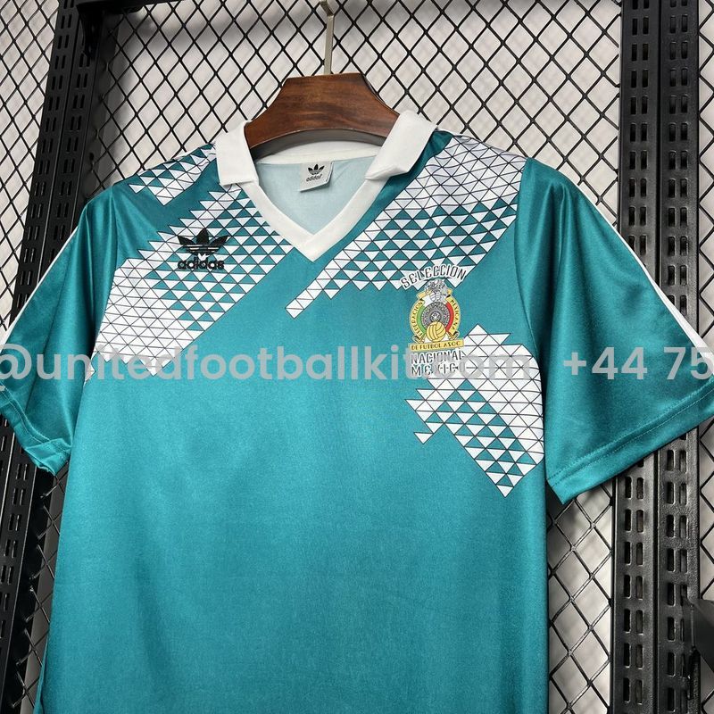Unitedfootballkit.com | Retro Mexico 1990 Home Stadium Jersey -Customize Name, Number and Patch | Worldwide Shipping