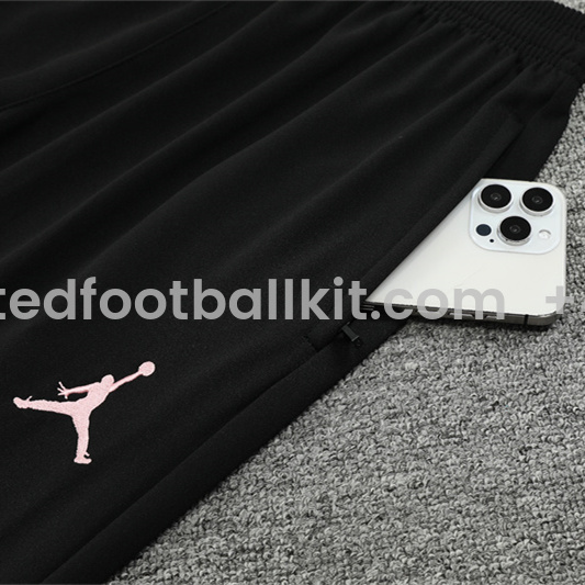 Unitedfootballkit.com | Paris Saint-Germain PSG X JD 24-25 Long Sleeve Training Set - Player Version - White Top and Black Pants -Customize Name, Number and Patch | Worldwide Shipping