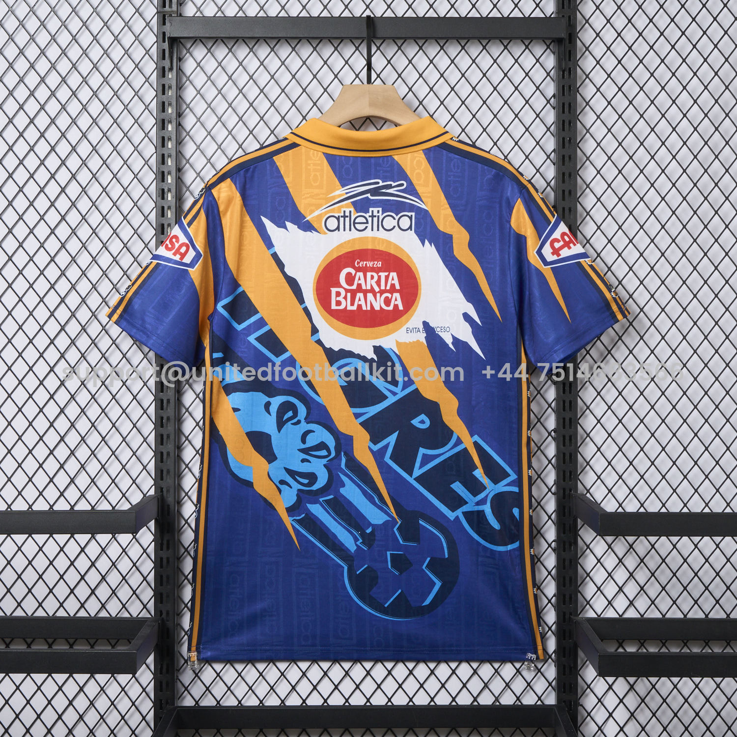 Unitedfootballkit.com | Retro Tigres UANL 1997-98 Away Jersey -Customize Name, Number and Patch | Worldwide Shipping