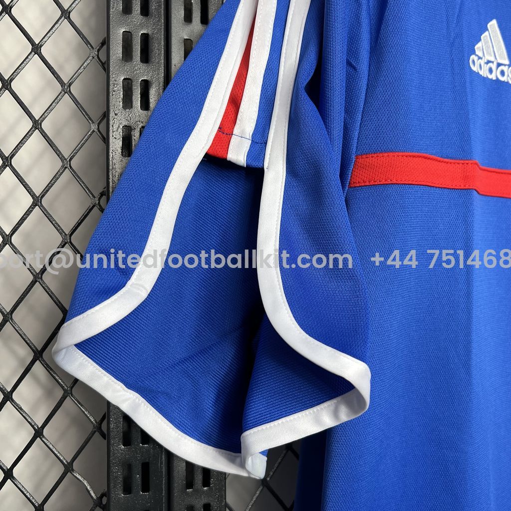 Unitedfootballkit.com | Retro France 2000 Home Stadium Jersey -Customize Name, Number and Patch | Worldwide Shipping