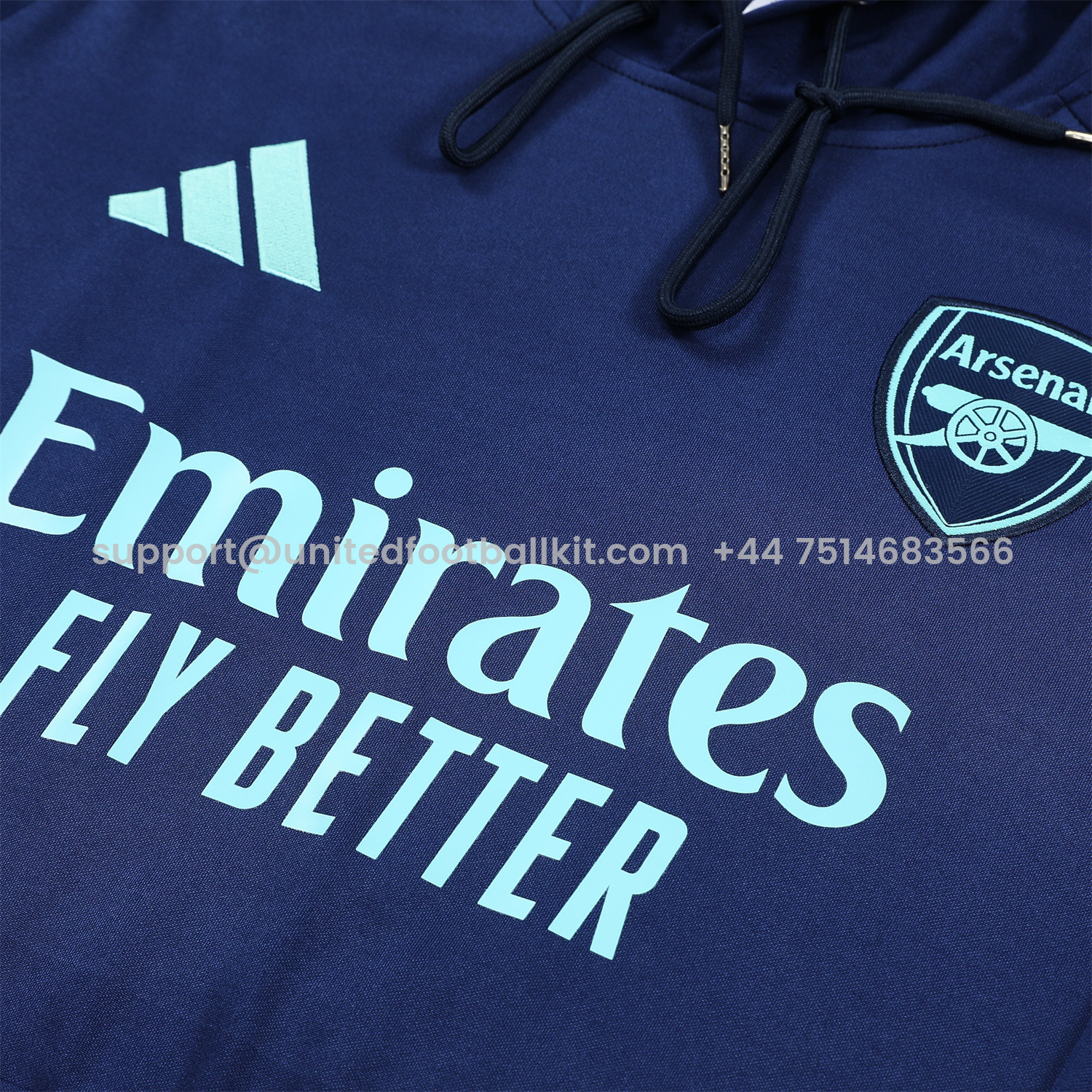Unitedfootballkit.com | Arsenal 24-25 Training Hoodie Set - Royal Blue Hoodie and Pants -Customize Name, Number and Patch | Worldwide Shipping