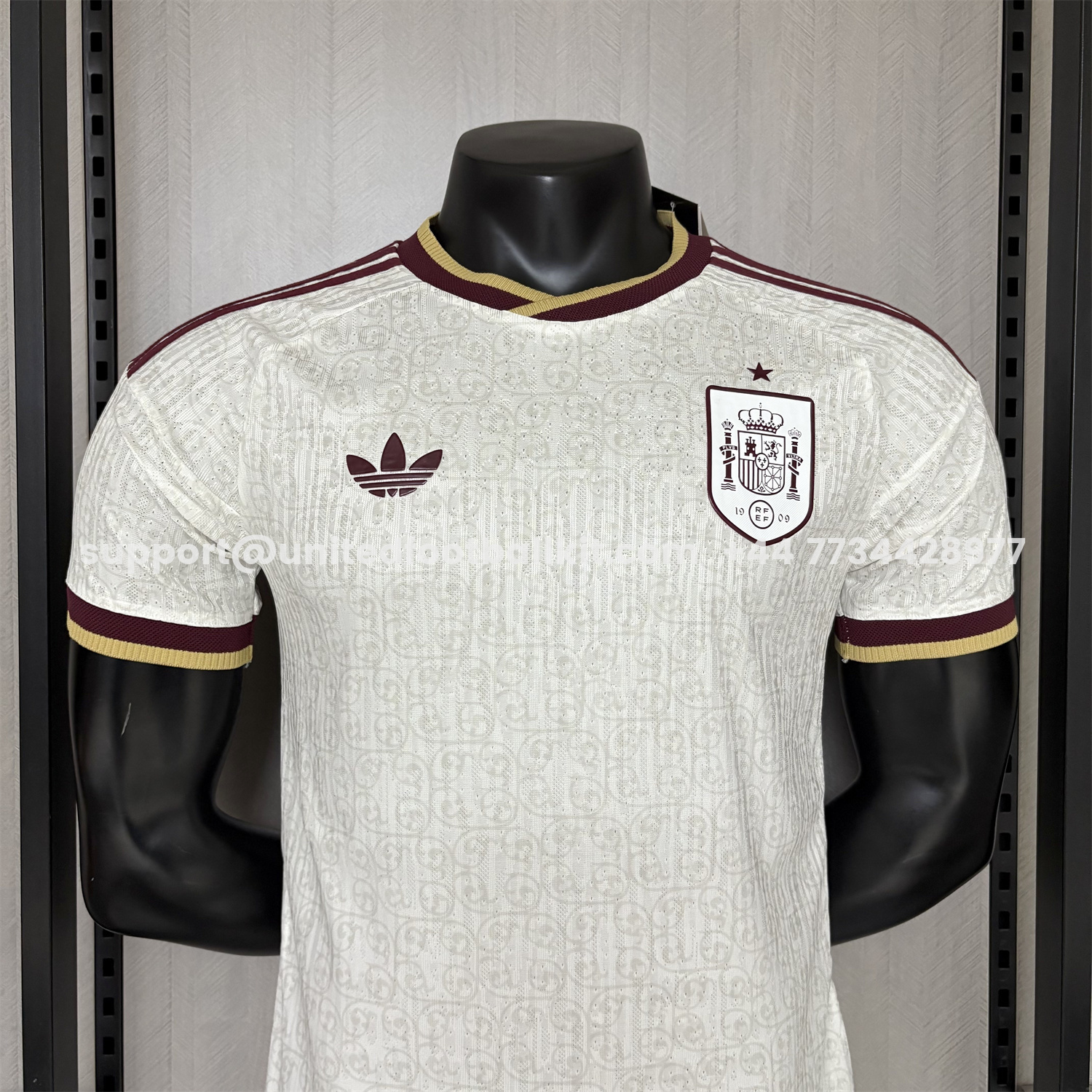 Unitedfootballkit.com | Spain 2026 Away White Jersey - Player Version -Customize Name, Number and Patch | Worldwide Shipping