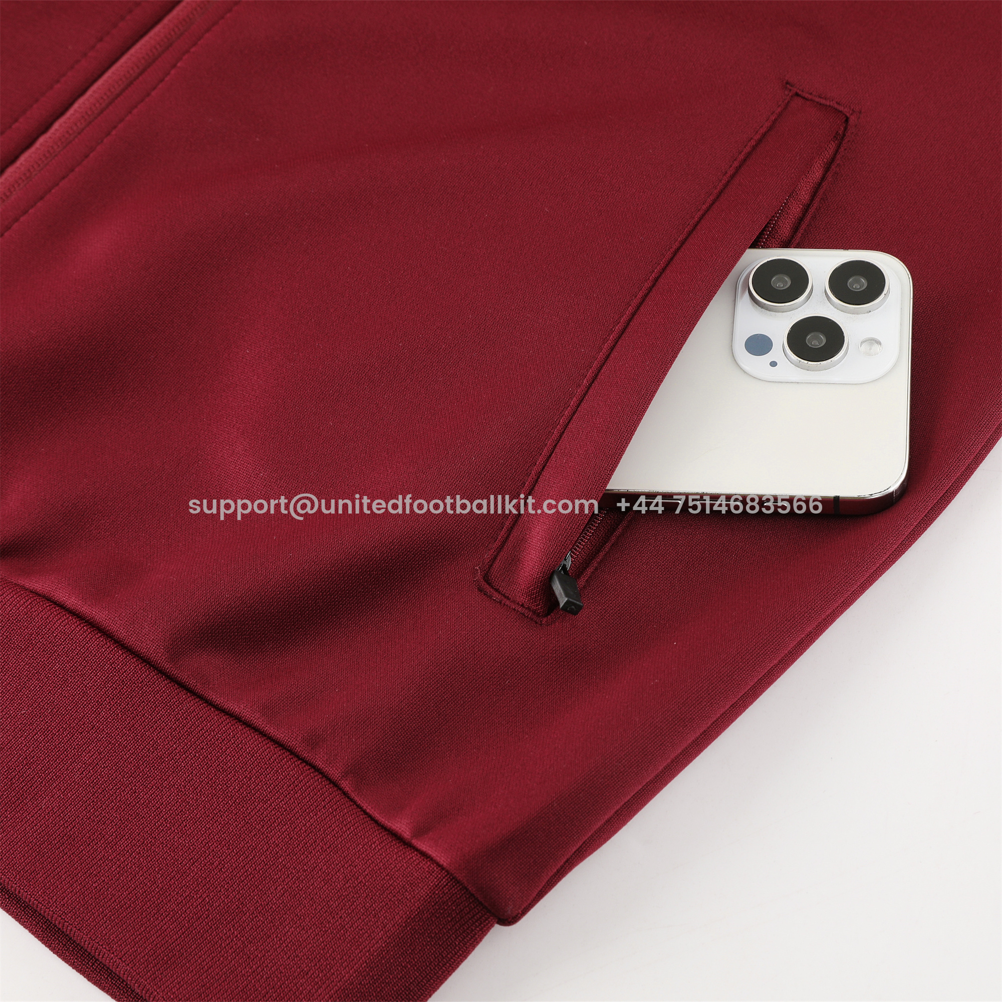 Unitedfootballkit.com | Paris Saint-Germain PSG 24-25 Jacket Training Tracksuit - Maroon -Customize Name, Number and Patch | Worldwide Shipping