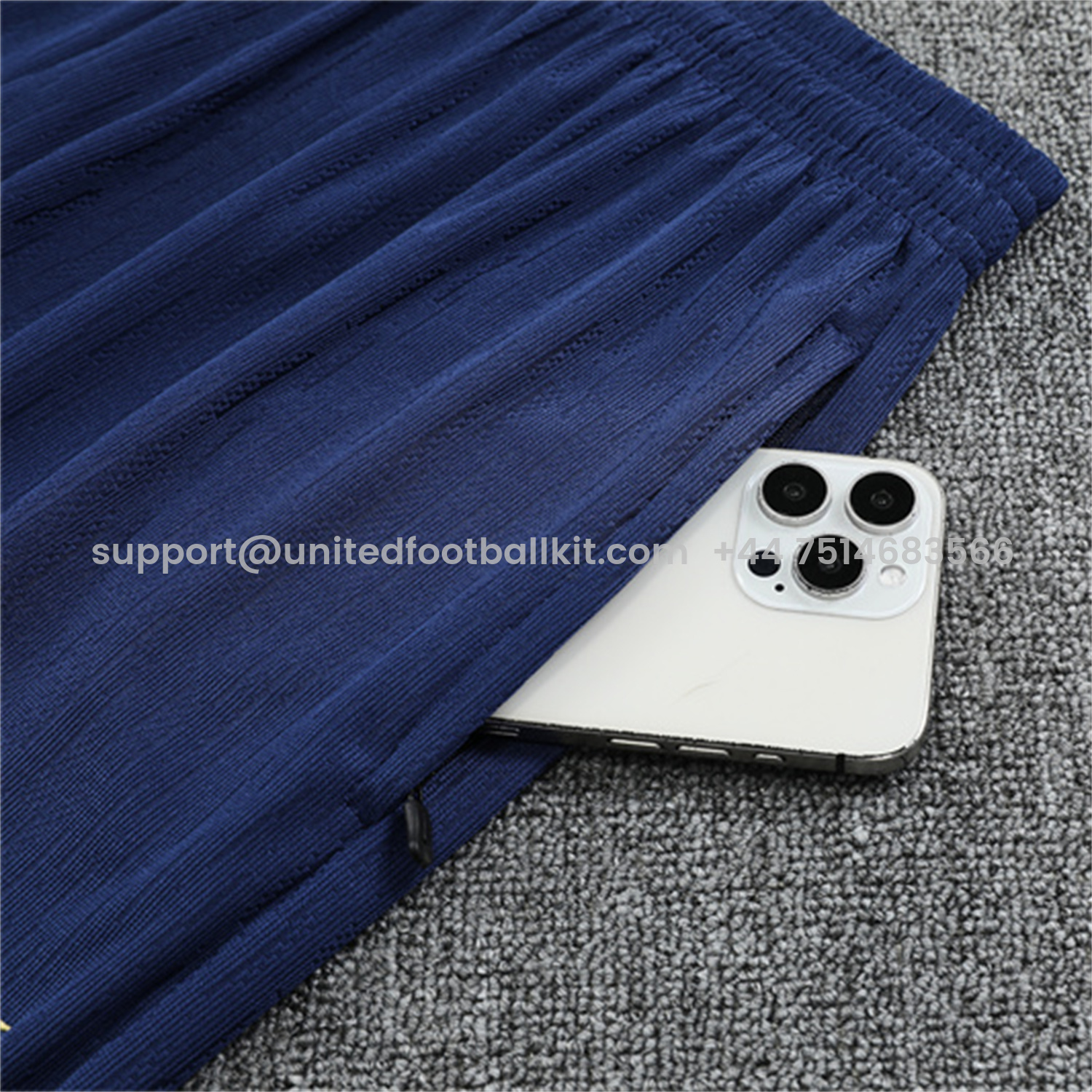 Unitedfootballkit.com | Barcelona 25-26 Kid Long Sleeves Training Set - Royal Blue Top & Royal Blue Pants -Customize Name, Number and Patch | Worldwide Shipping