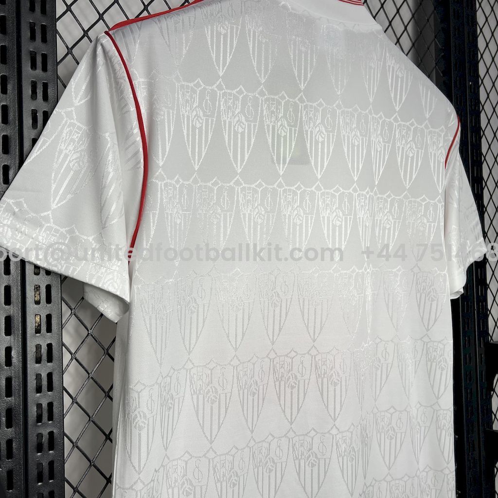 Unitedfootballkit.com | Retro Sevilla 1991-92 Home Jersey -Customize Name, Number and Patch | Worldwide Shipping